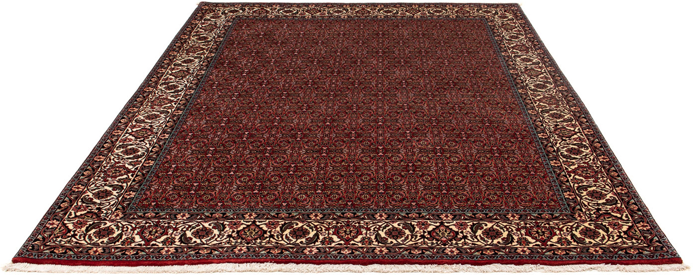 Image of morgenland Orientteppich »Perser - Bidjar - 249 x 202 cm - dunkelrot«, rechteckig, 15 mm Höhe, Wohnzimmer, Handgeknüpft, Einzelstück mit Zertifikat bei Ackermann Versand Schweiz