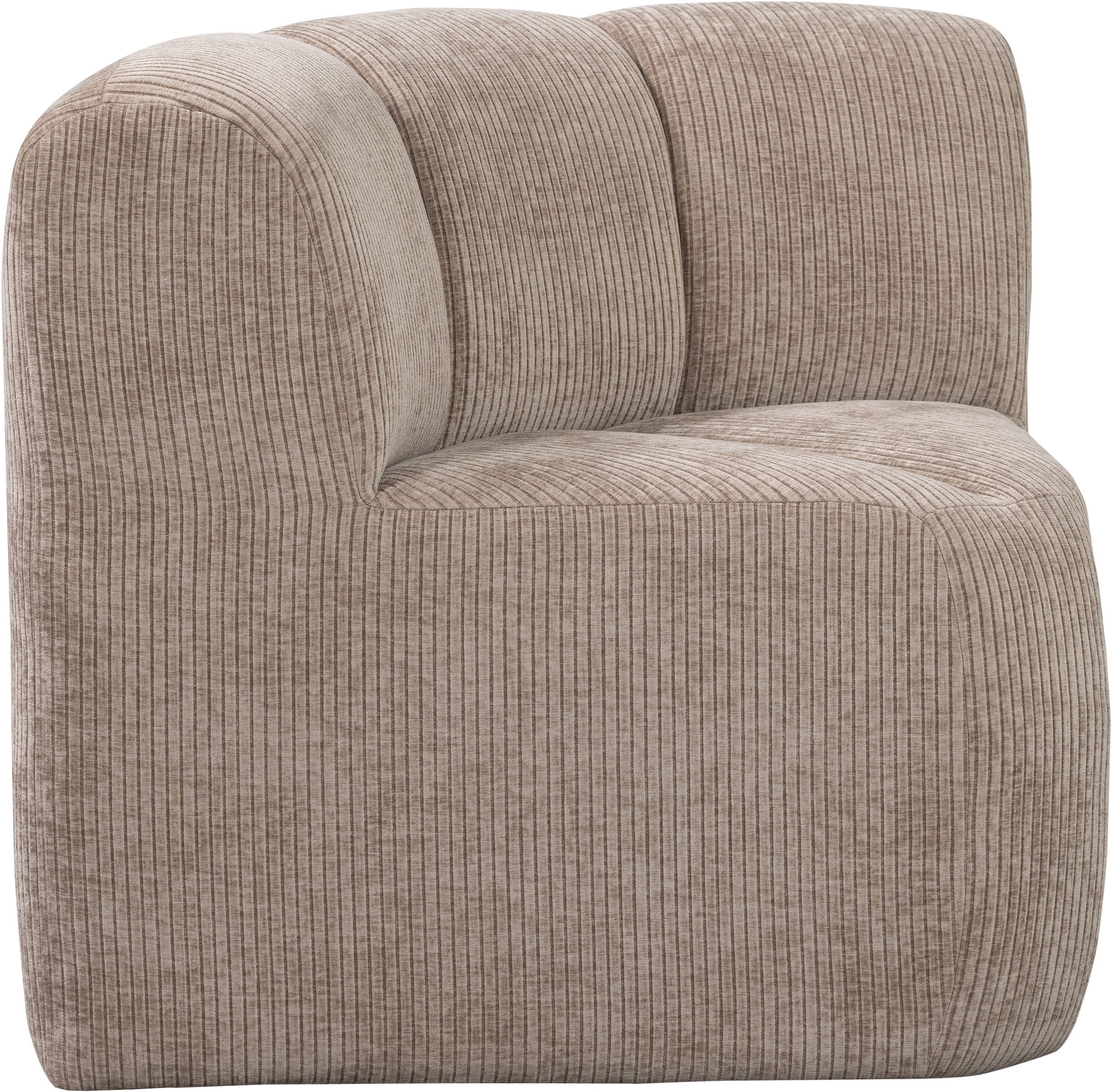 WOOOD Elément d'angle du canapé »Mojo mit Rückenlehne und Jacquard-Rippenbezug B 83 x T 83 x H 83 cm« Excellente résistance à l'usure, capacité de charge 120 kg, combinable