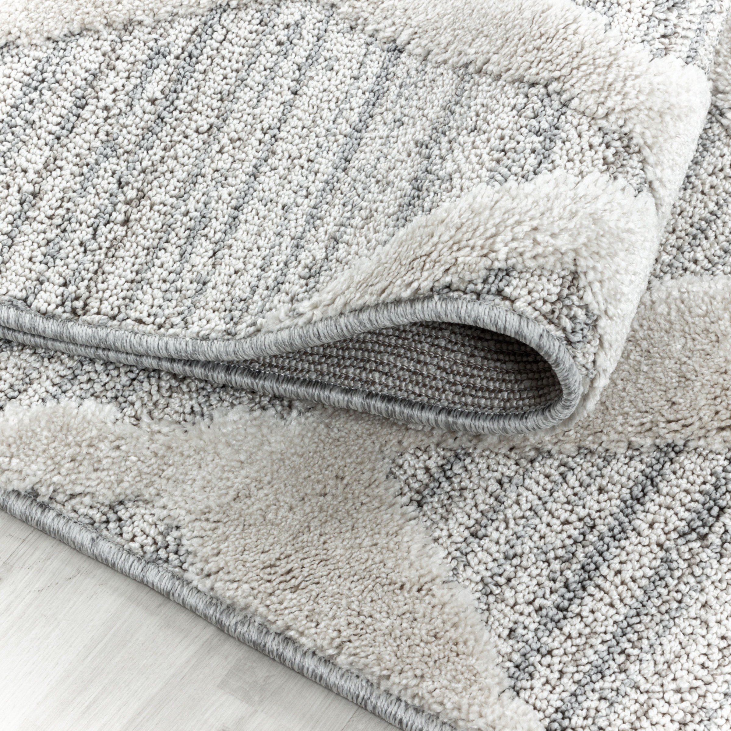 Ayyildiz Teppiche Teppich "PISA 4703, auch als Läufer und Rund" rund 20 mm Höhe Hoch Tief Struktur, pflegeleicht, Wohnzimmer, Schlafzimmer