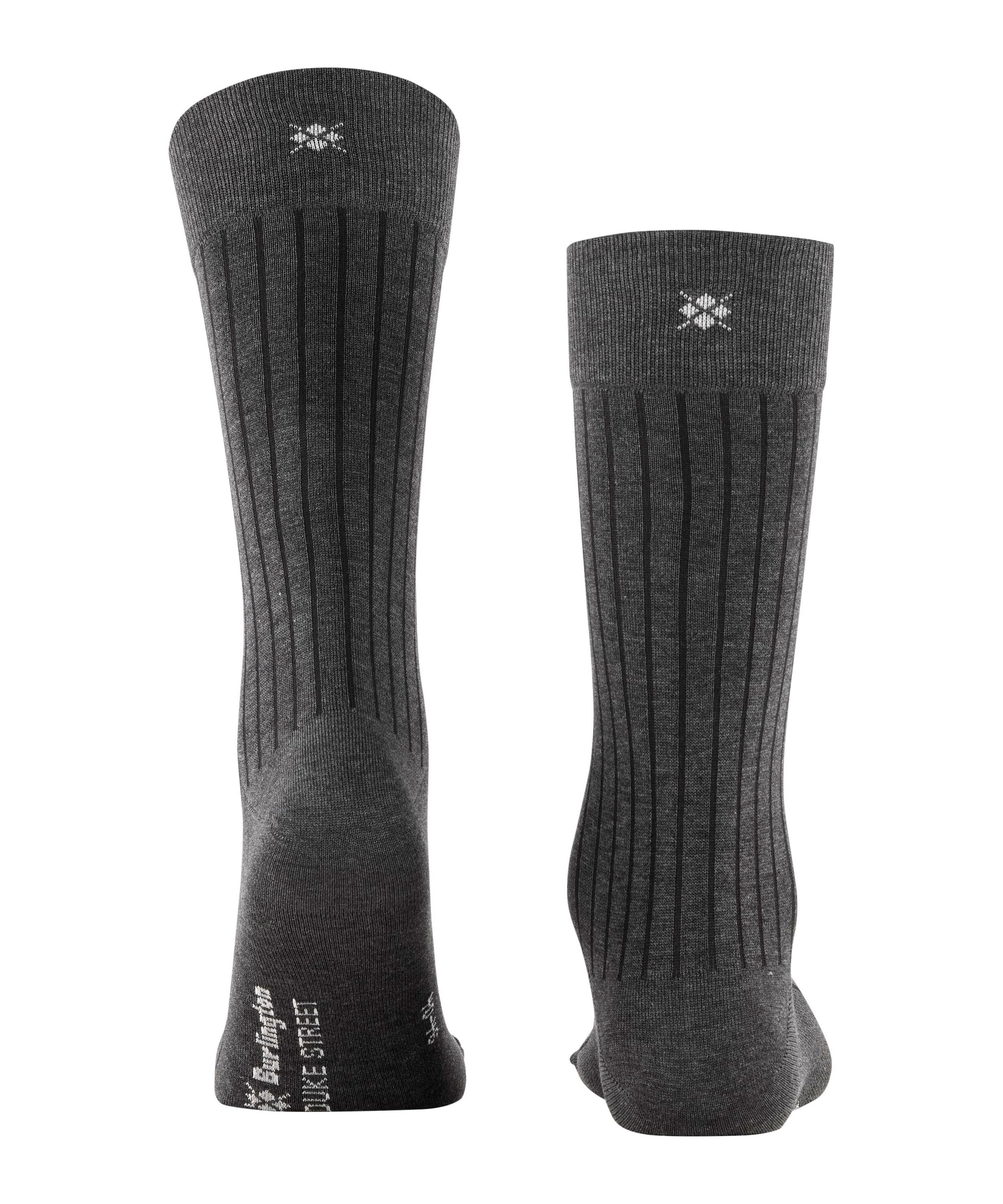 Burlington Chaussettes »Duke Street« Taille unique 40-46, structure côtelée, mélange coton