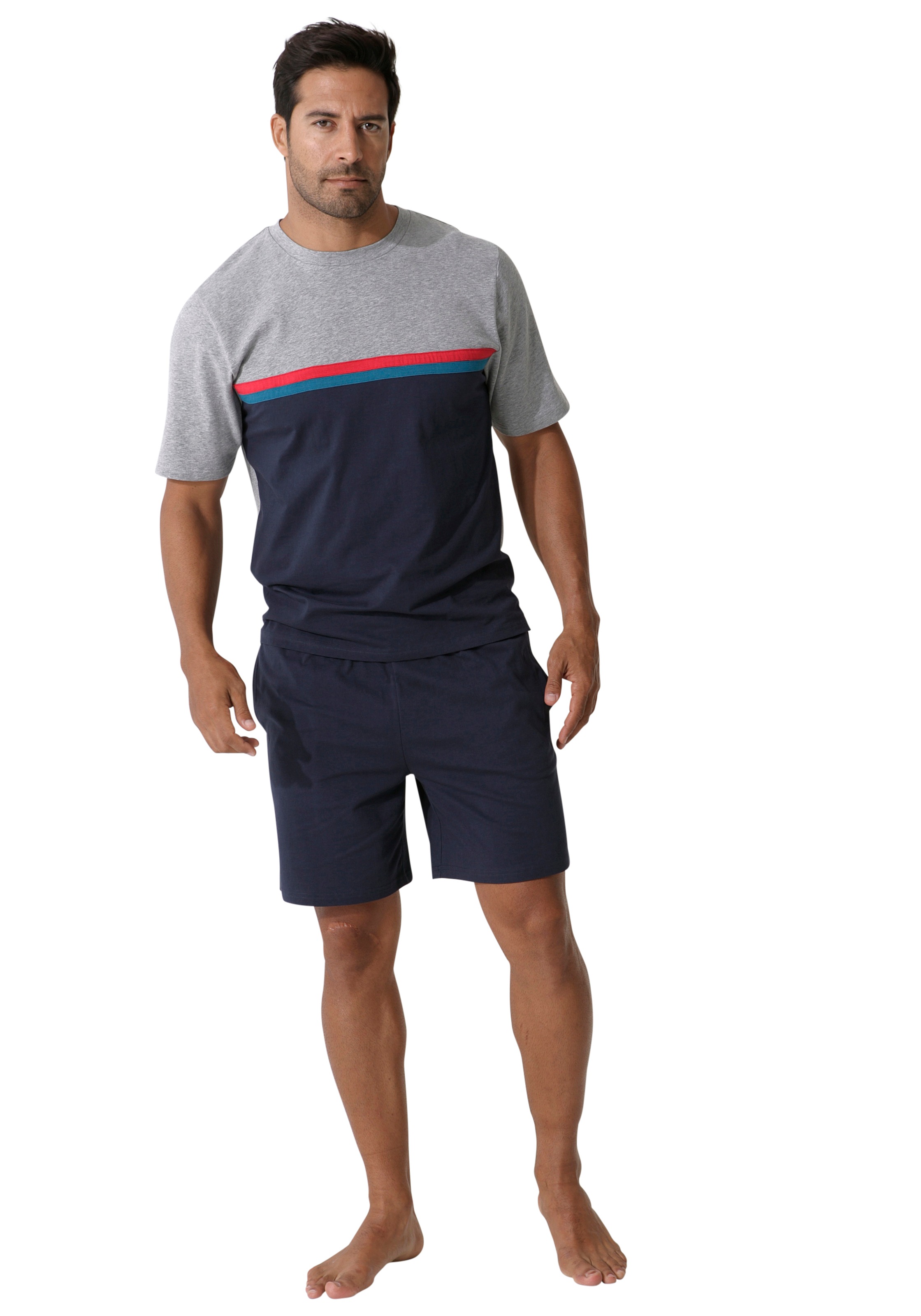 Image of le jogger Pyjama 1 Stück, 2 tlg. Schlafanzug mit Colorblock