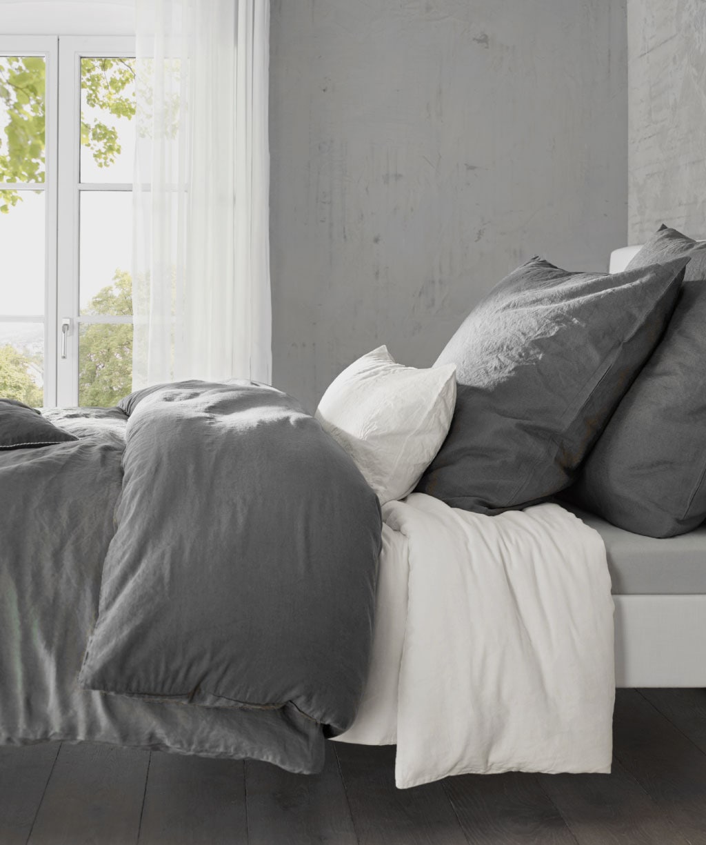 fleuresse Bettwäsche »Provence in Gr. 135x200, 155x220 oder 200x200 cm« 2 Stk. Halbleinen, 50% Baumwolle, 50% Leinen, Gr. 135x200, 155x220, 200x200cm