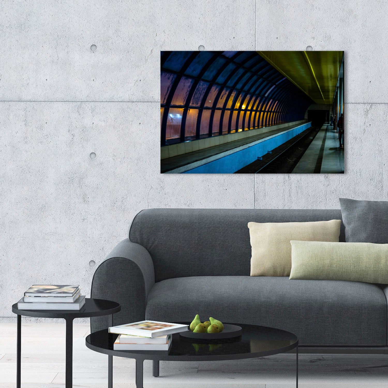 queence Acrylglasbild »Bahngleis« Kunst | Zugbilder | Züge Fine Art-Print in Galeriequalität