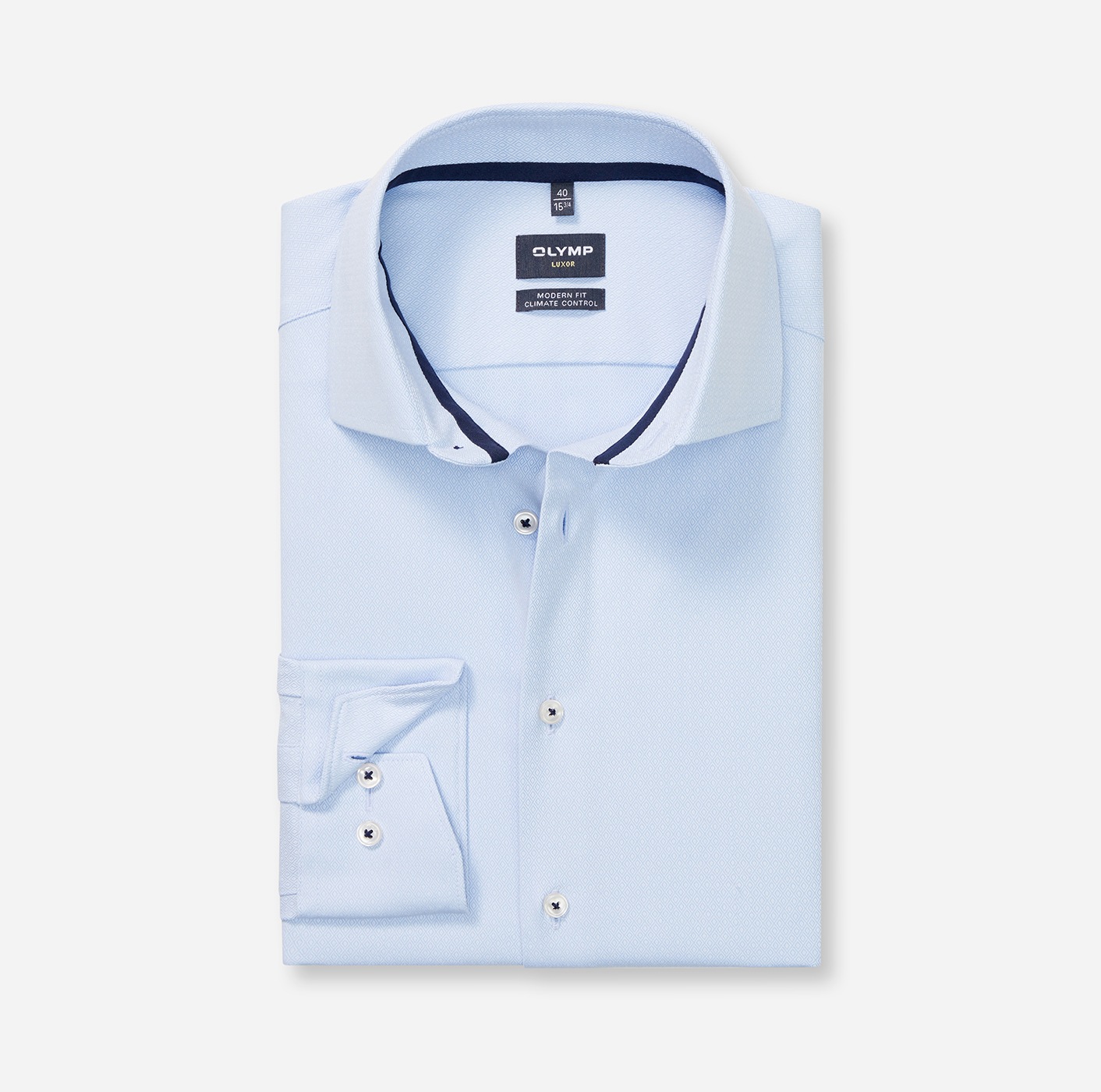 OLYMP Langarmhemd »Luxor 24/Seven« Climate Control, modern fit, Businesshemd, Global Kentkragen
