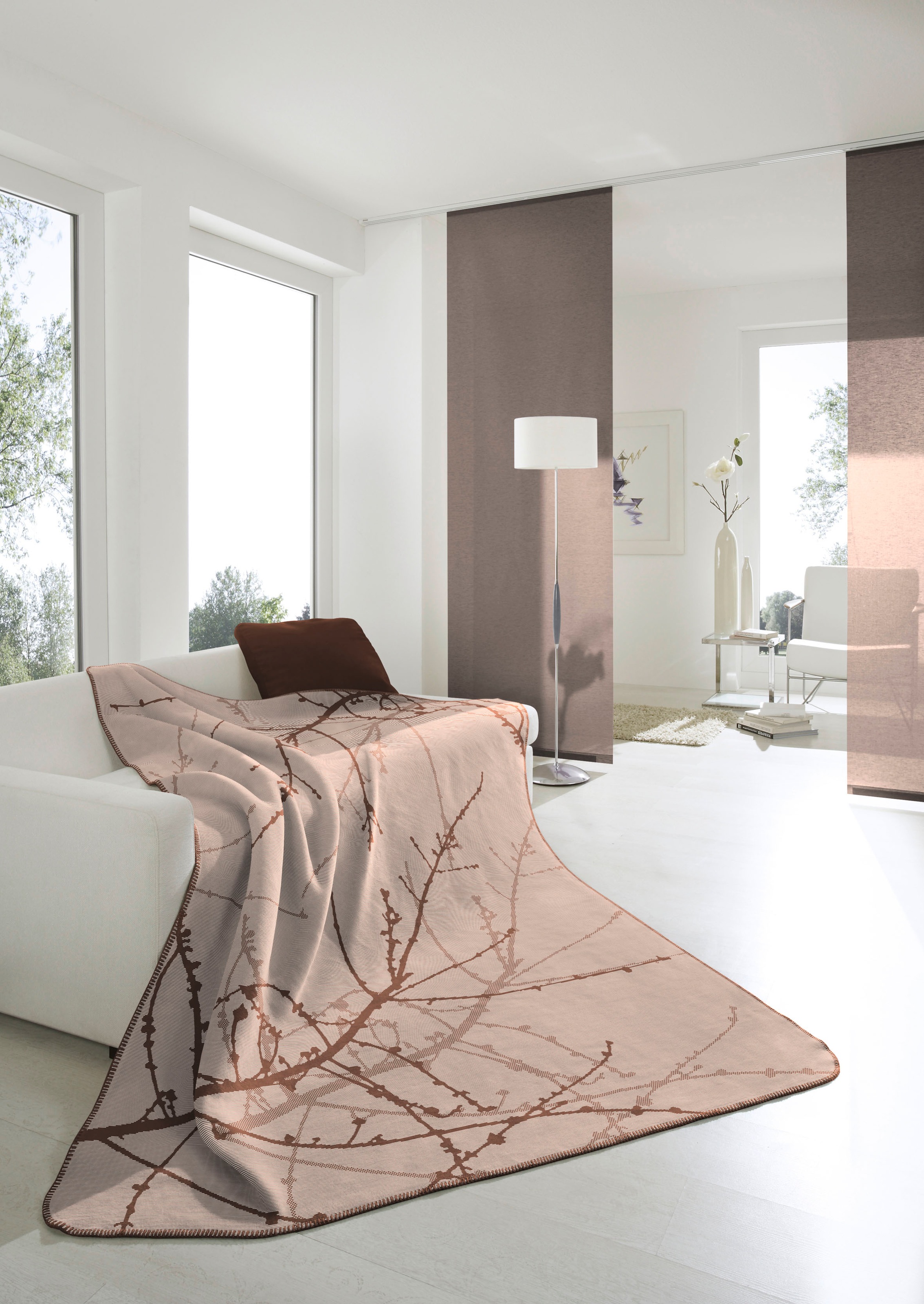 Image of BIEDERLACK Wohndecke »Twigs«, mit floralem Design, Kuscheldecke bei Ackermann Versand Schweiz