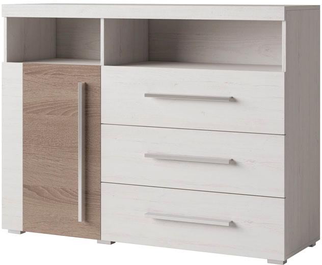 INOSIGN Kommode »Roger,Breite 120cm, moderne Anrichte mit 3 Schubladen«, Kommode mit viel Stauraum, Masse 120x92x38,5 (B/H/T)