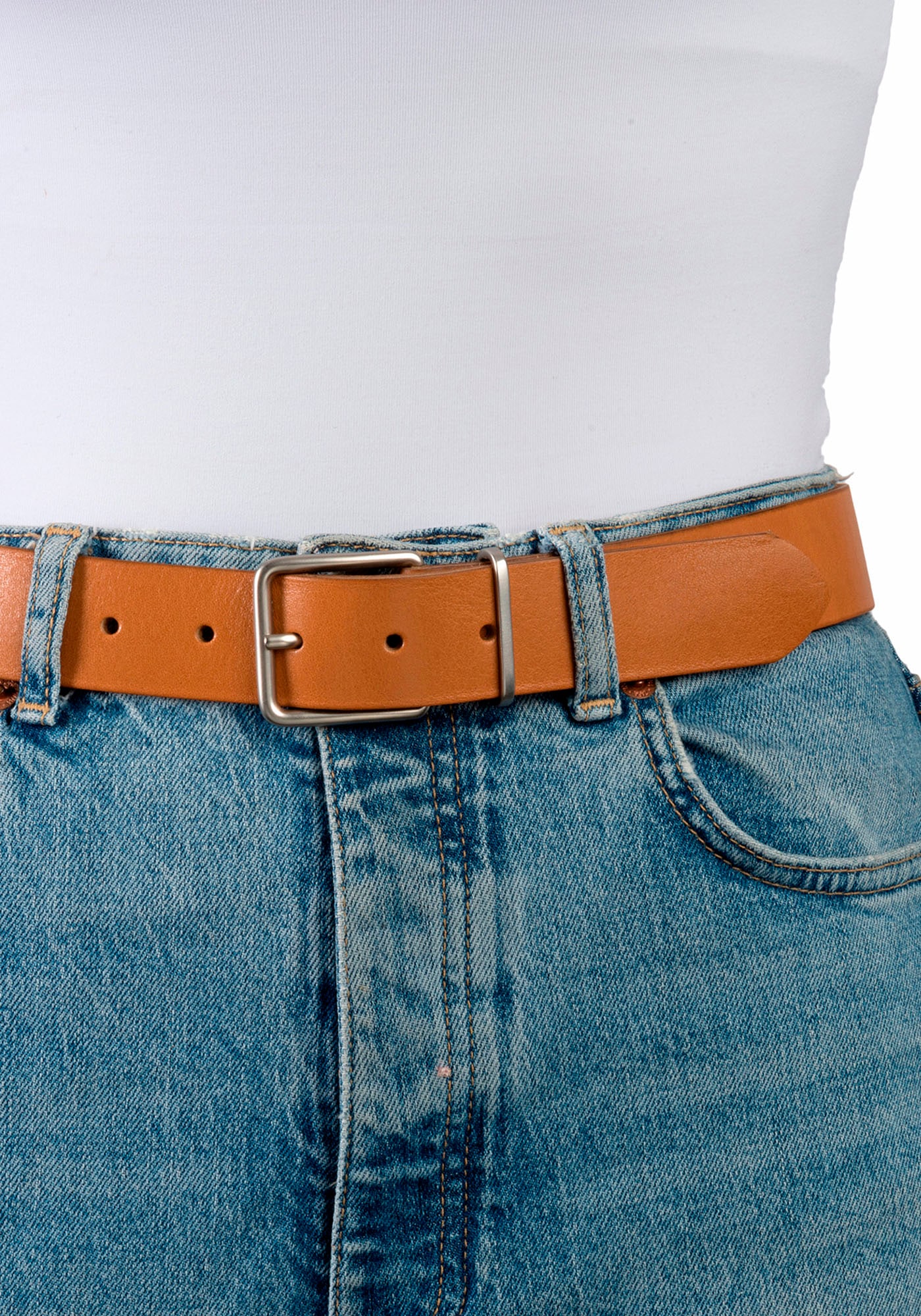 TOM TAILOR Ledergürtel »TTREGGIE«, 3,5 cm breiter Damengürtel, Must-Have zu Denim und Formell