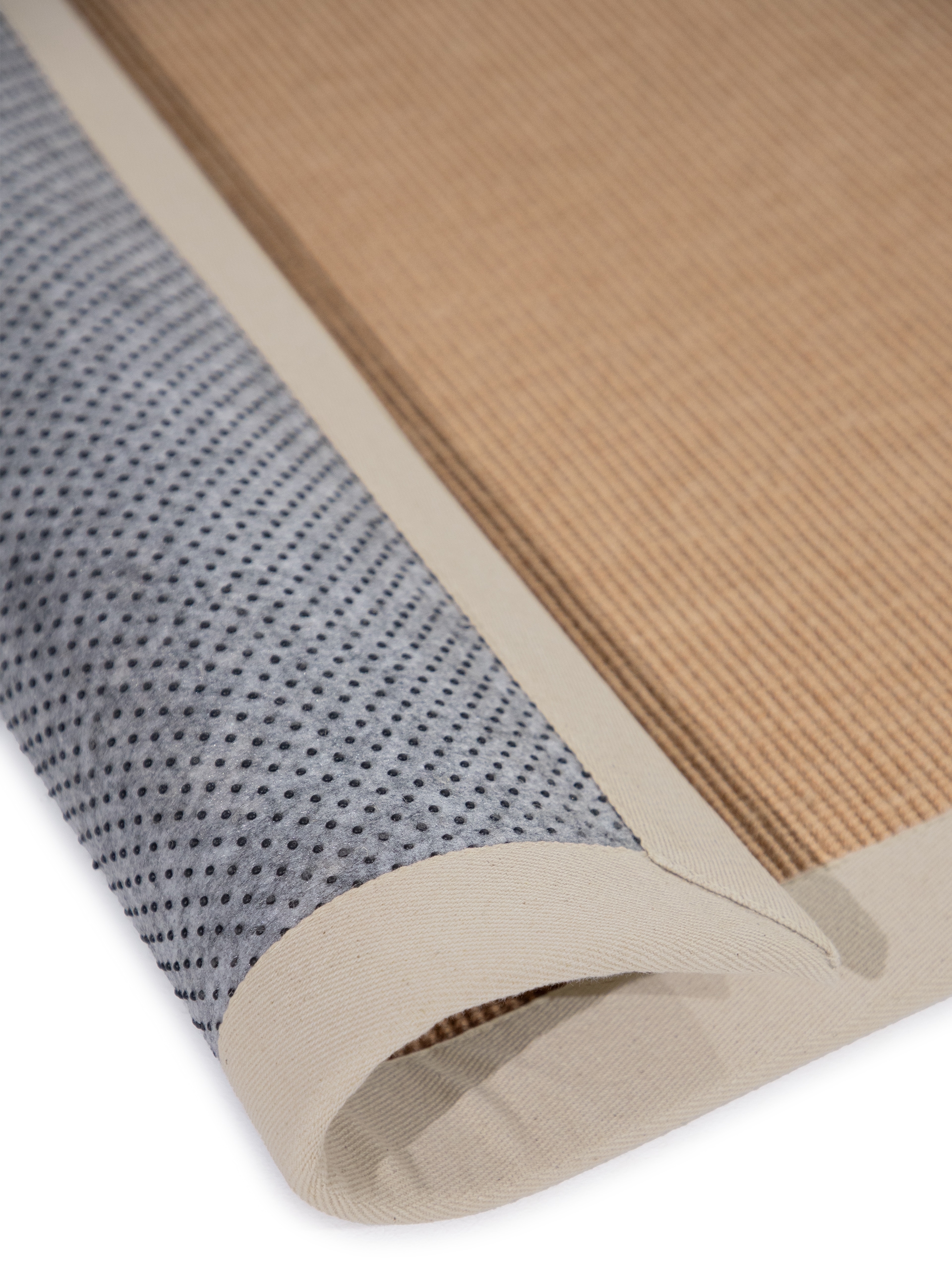 carpetfine Sisalteppich »Sisal«, rechteckig, 5 mm Höhe, mit farbiger Bordüre, Anti Rutsch Rückseite