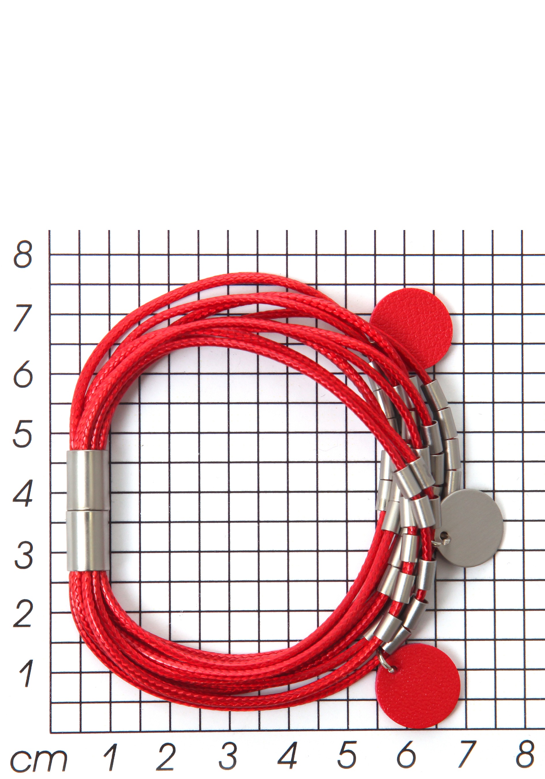 Firetti Armband "rot, rund, bicolor, mehrreihig"