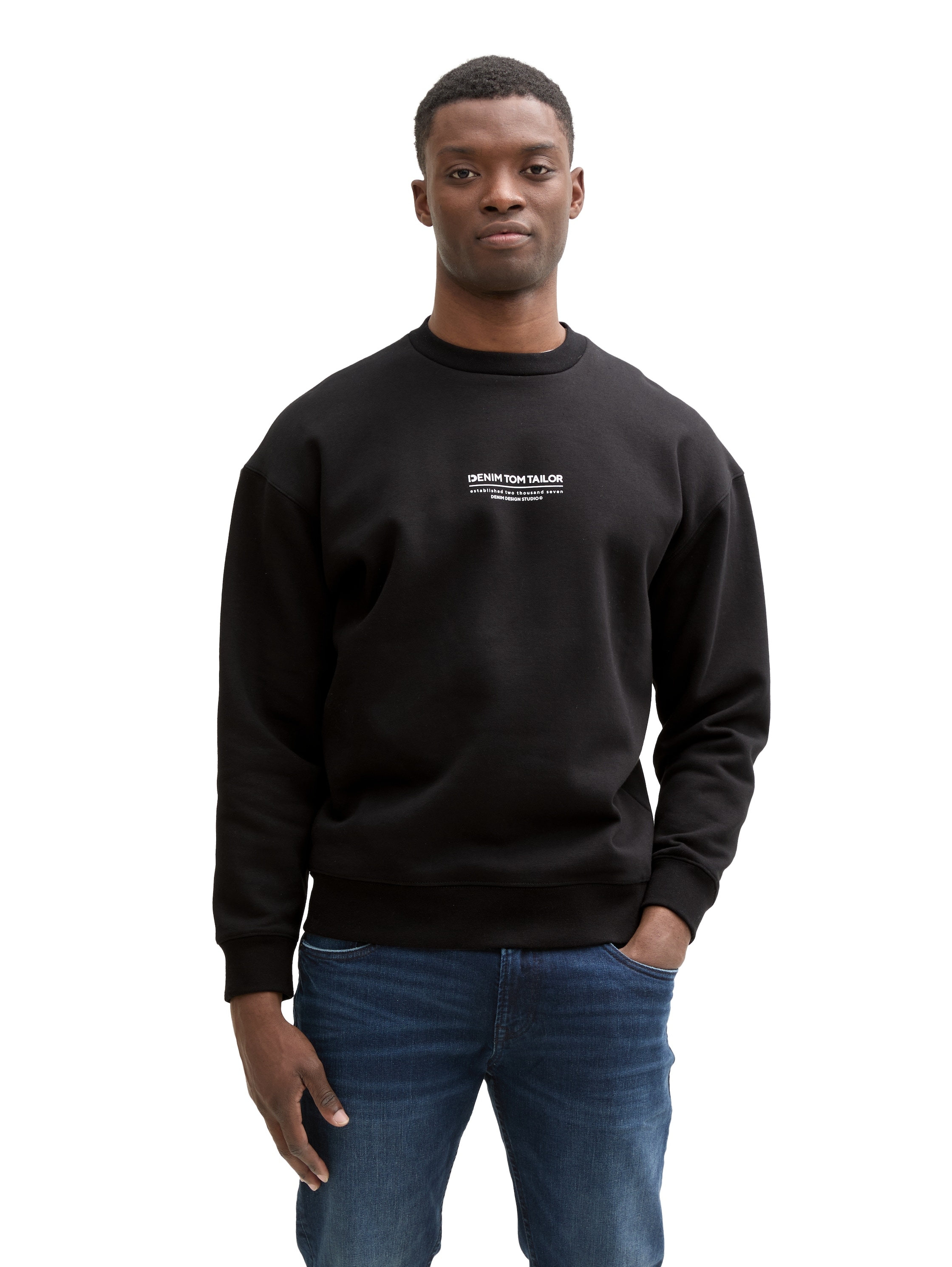 Image of TOM TAILOR Denim Sweatshirt, mit Logo Print