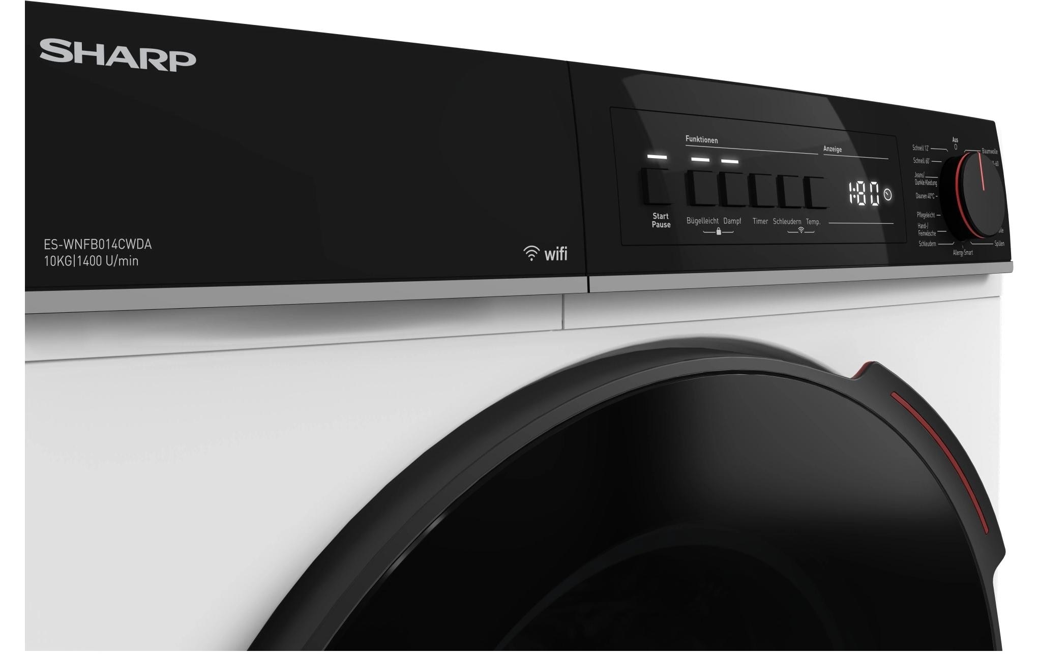   Waschmaschine »ES-WNFB014CWDA-CH Links« 10 kg 1400 U/min