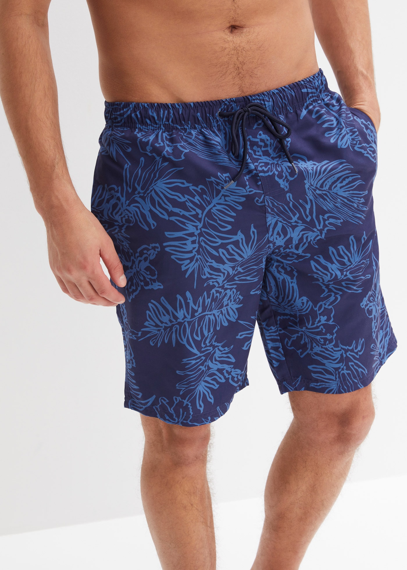Image of bonprix Badeshorts "Badeshorts Herren" mit Innenslip und Münztasche aus Netzware, bedrucktes Design