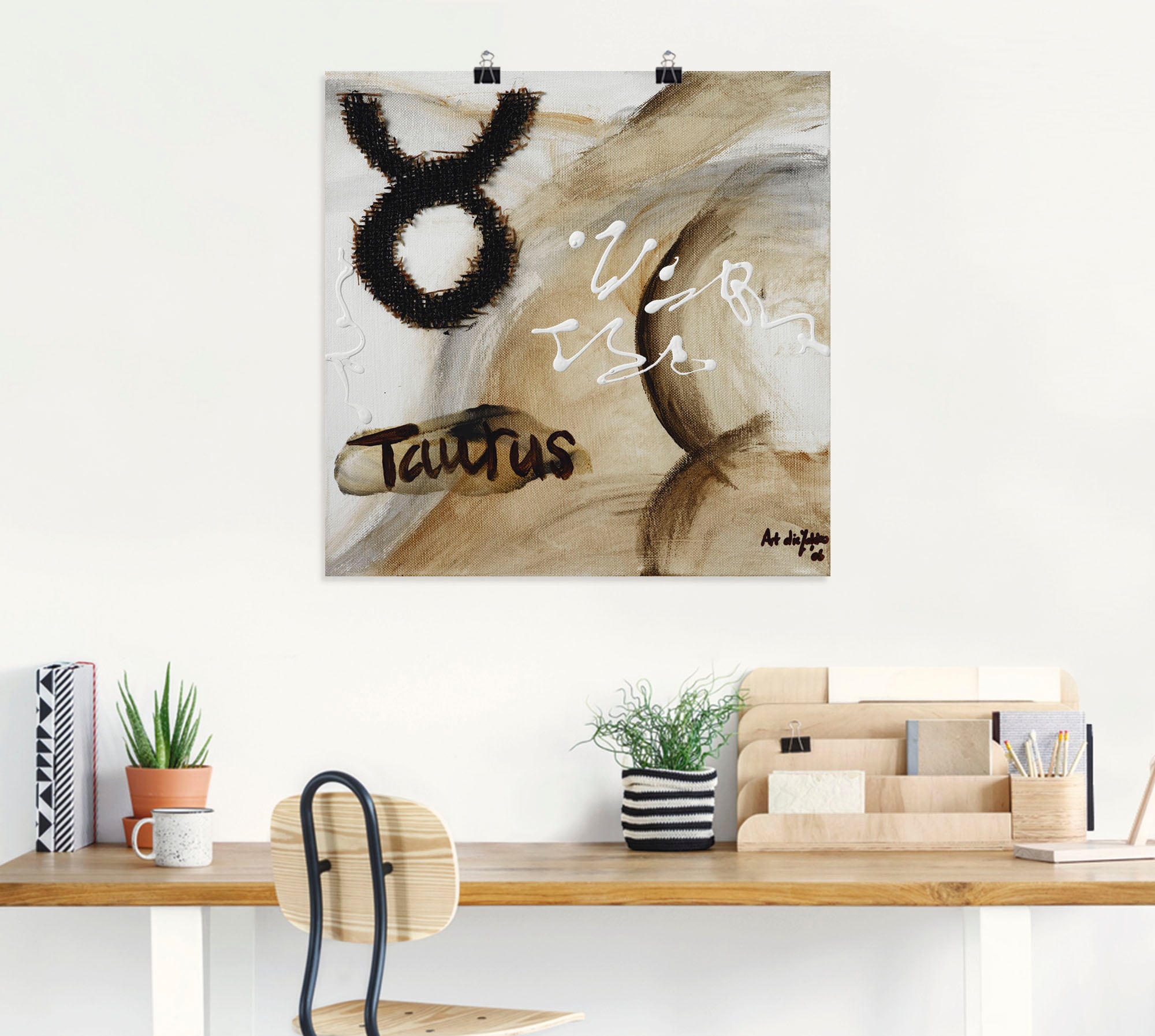 Artland Wandbild »Stier«, Sternzeichen, (1 St.), als Leinwandbild, Poster in verschied. Grössen