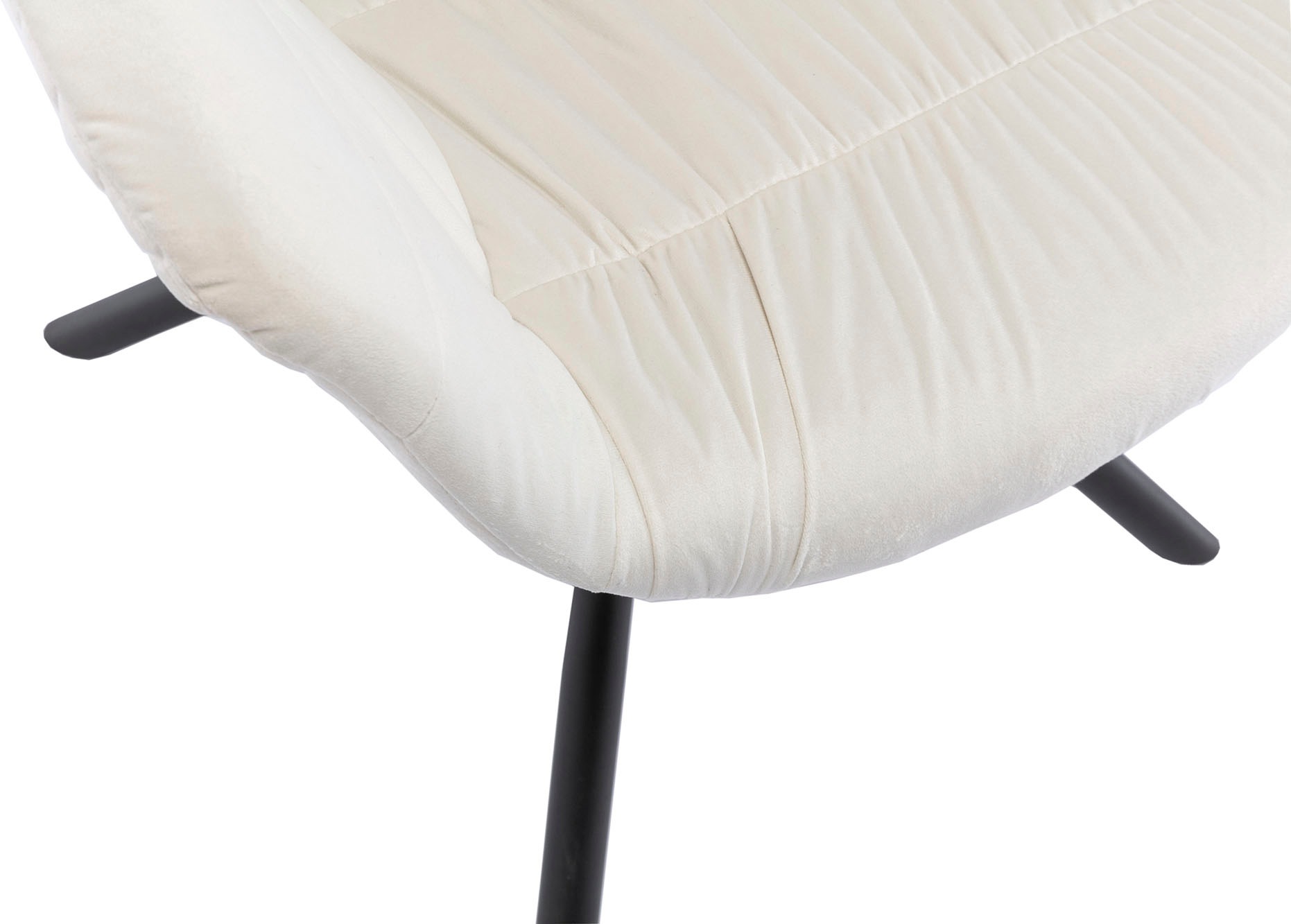 SalesFever Esszimmerstuhl »Rimini Armlehnstuhl: Sitzkomfort fürs Esszimmer«, 1 St., Samtoptik, Esszimmersessel, Rückseite mit Wabensteppung,360° Drehfunktion