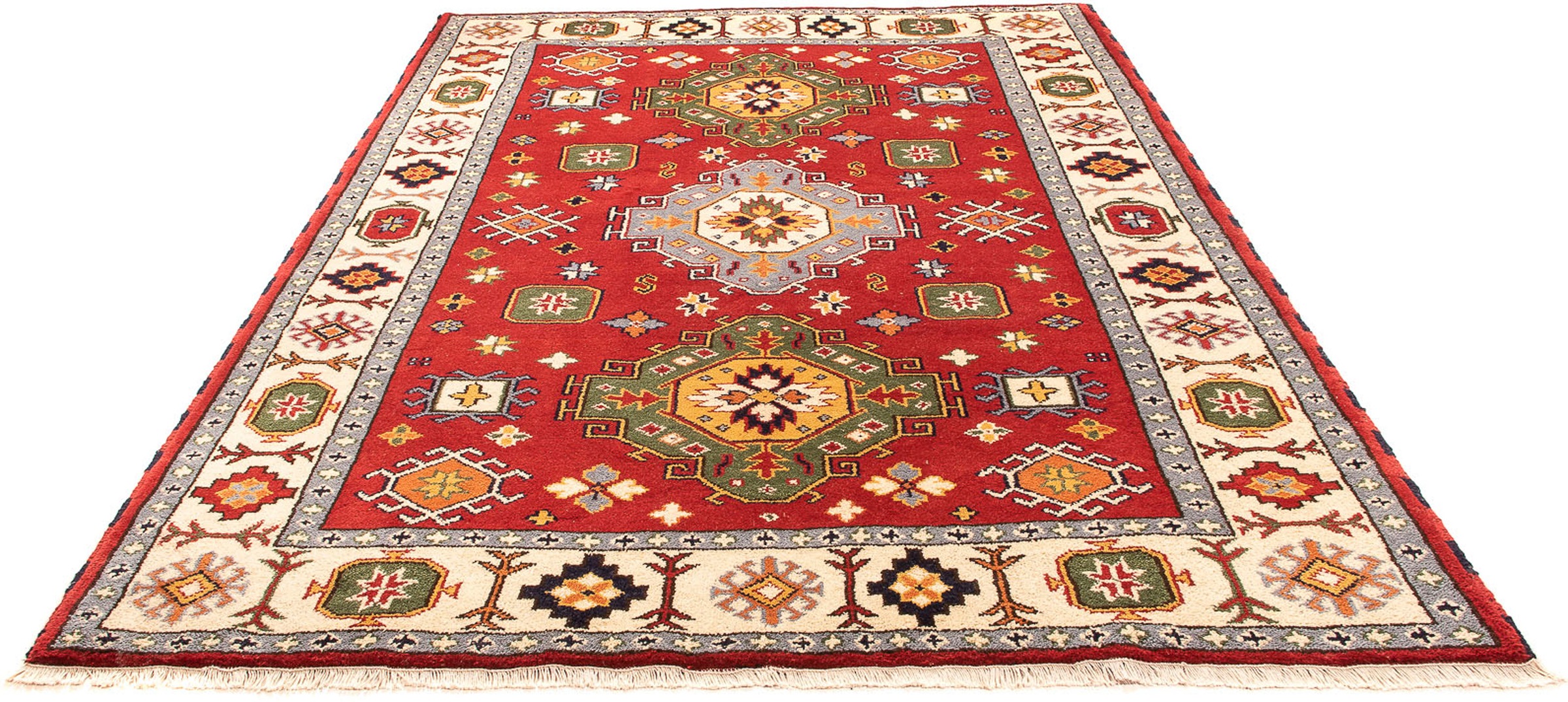 Image of morgenland Orientteppich »Ziegler - Kazak - 294 x 202 cm - rot«, rechteckig, 6 mm Höhe, Wohnzimmer, Handgeknüpft, Einzelstück mit Zertifikat bei Ackermann Versand Schweiz