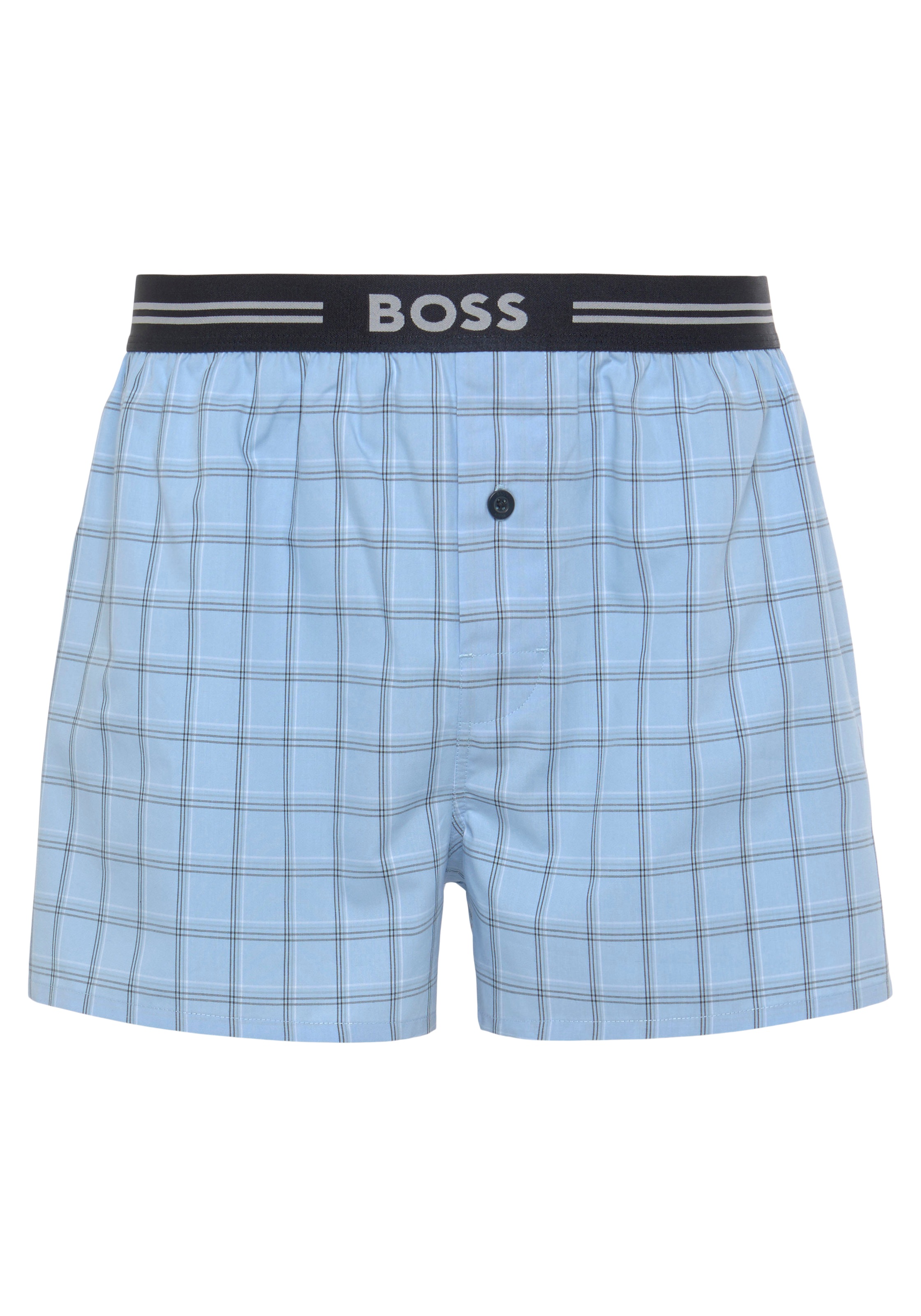 BOSS Boxershorts »3P Woven Boxer«, (Packung, 3 St., 3er Pack), mit Eingriff mit Knopf