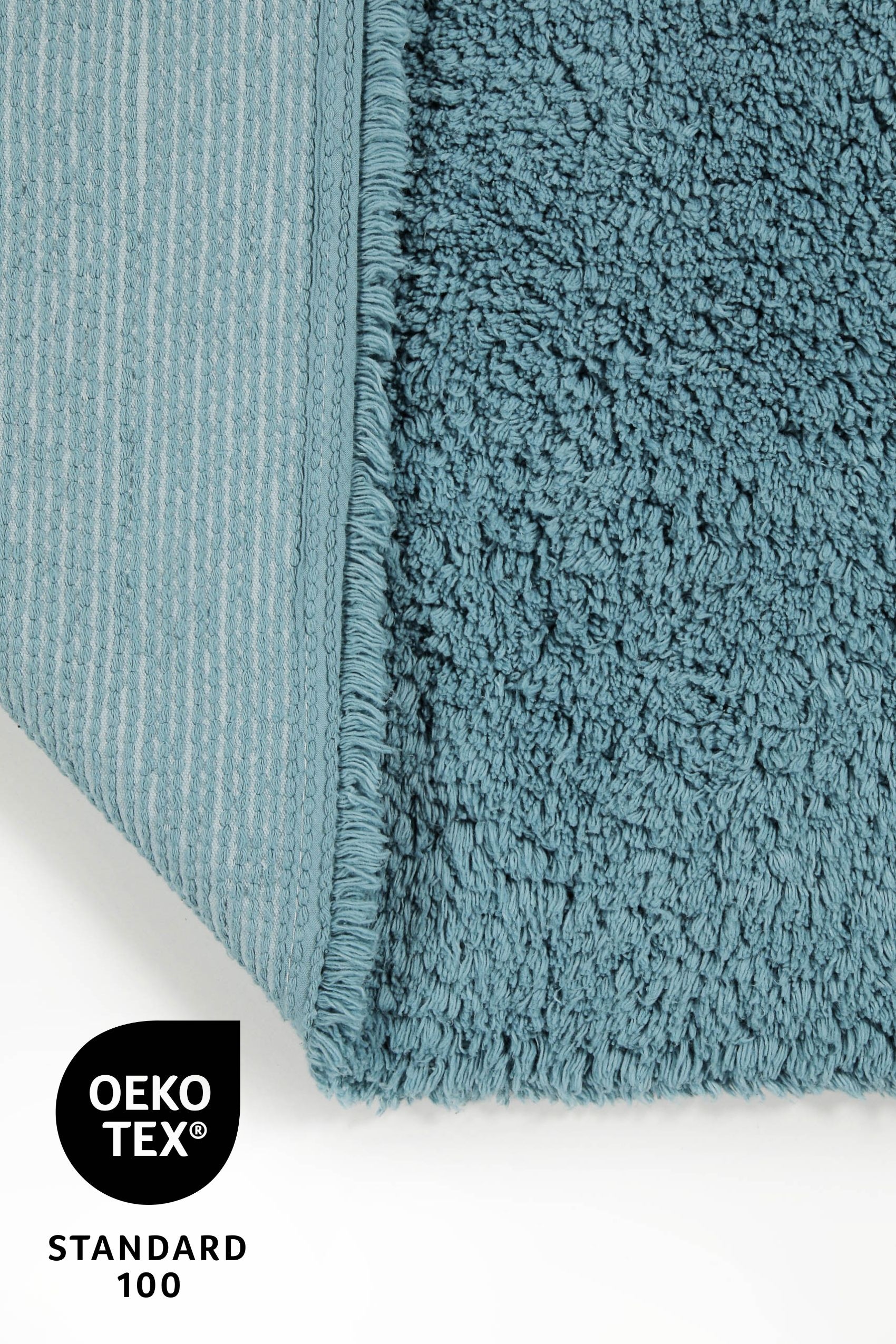 my home Badematte »Kian«, fussbodenheizungsgeeignet, Badvorleger, Badteppich aus 100%Baumwolle, weich, waschbar, saugfähig