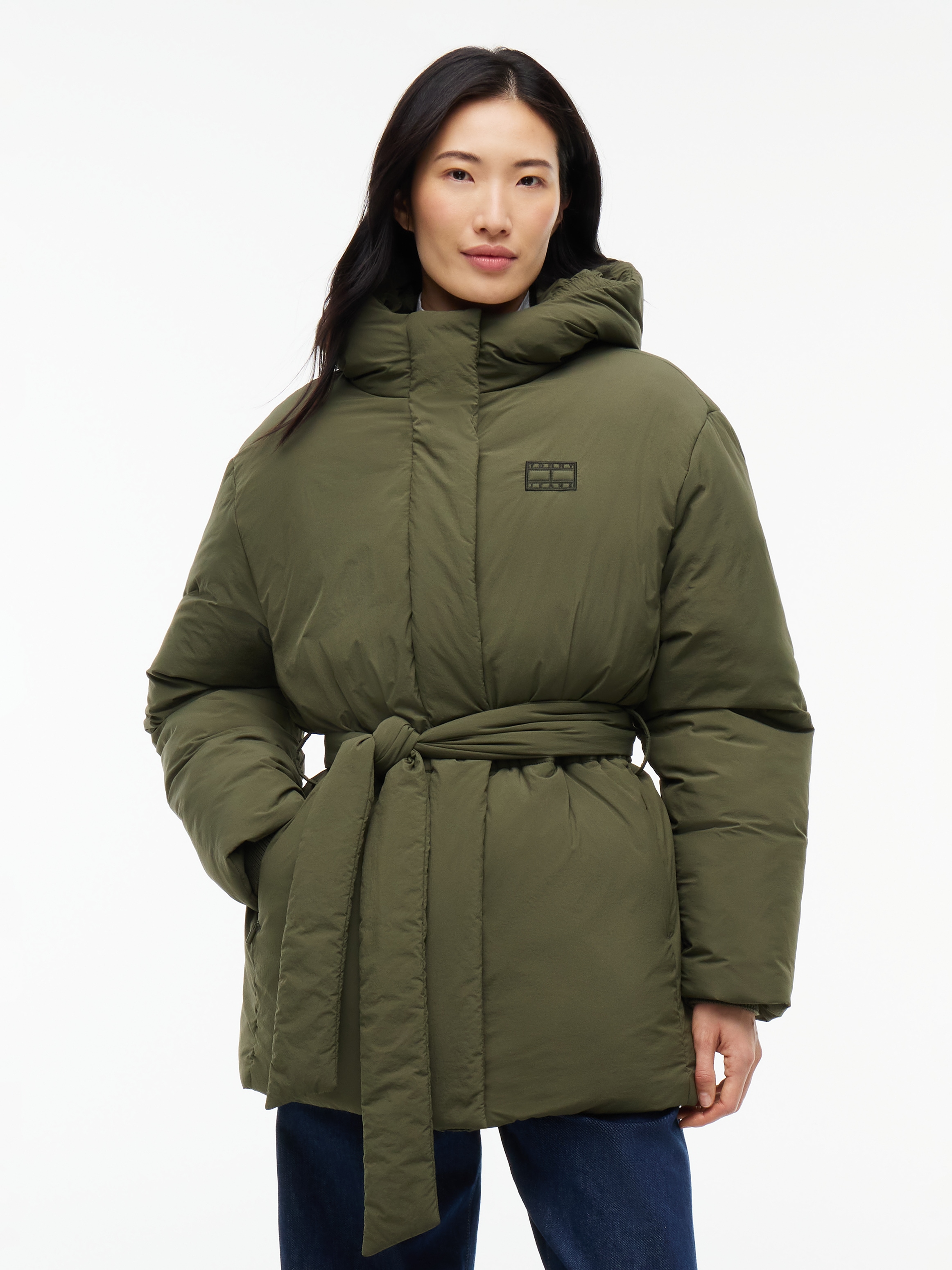 Image of Tommy Jeans Steppjacke "TJW SMOOTH PADDING PUFFER EXT" mit Kapuze Kunstfaser