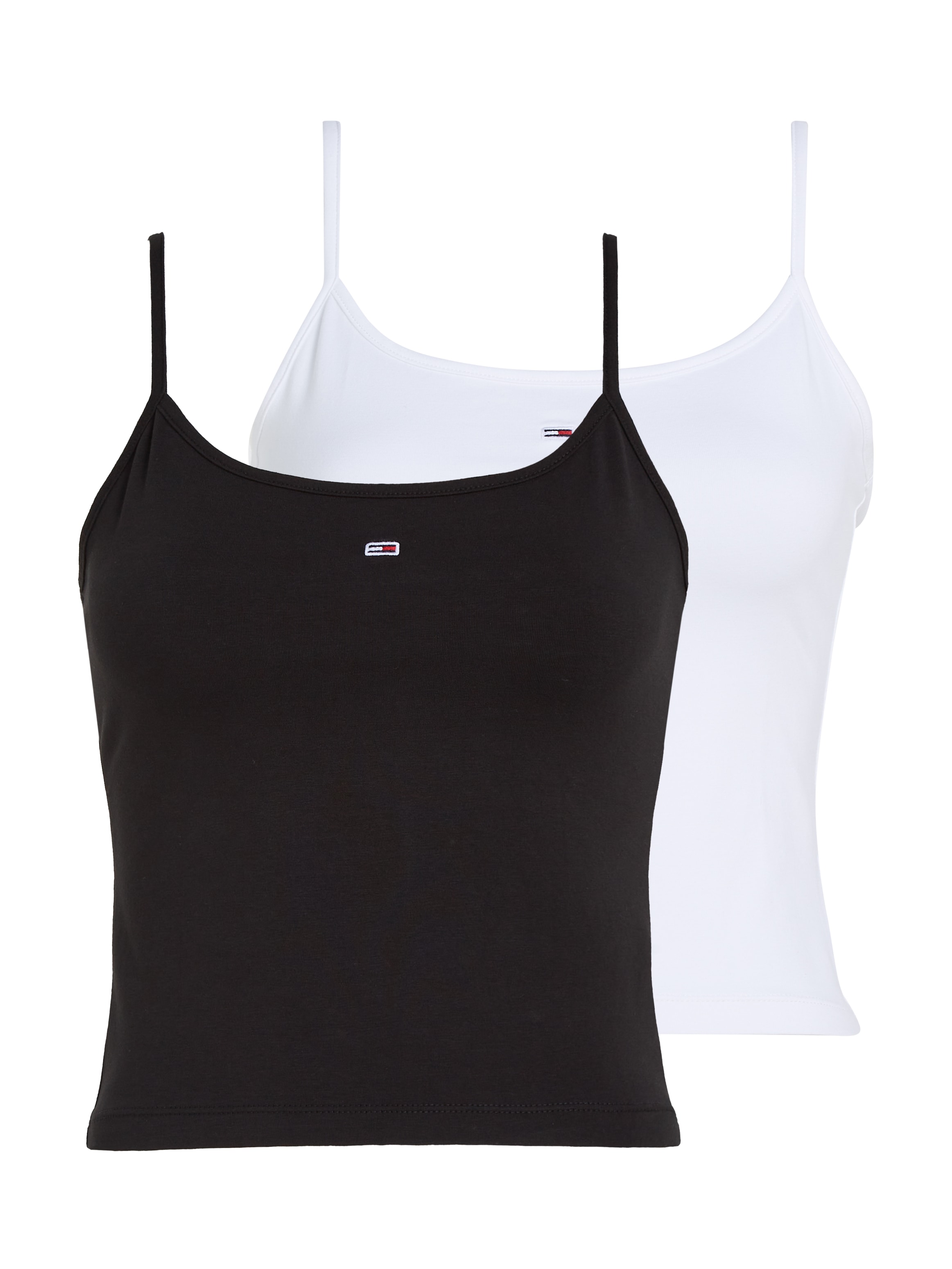 Image of Tommy Jeans Tanktop "TJW 2PACK ESSENTIAL STRAP TOP" Packung, 2er-Pack, 2 Stk. mit Logo-Flag