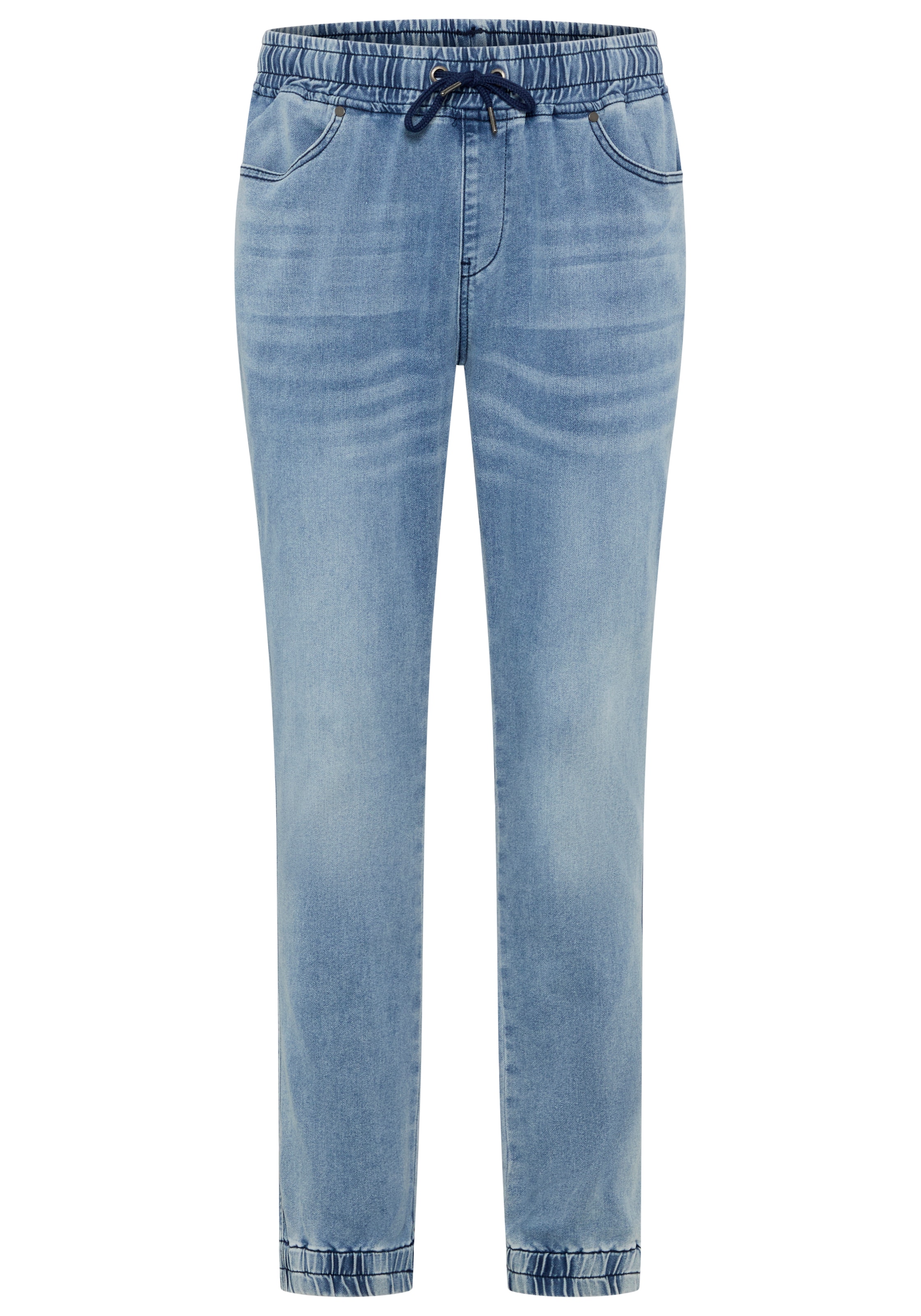 DELMAO Jogg pants jambe droite, avec ceinture et bas de jambe élastiqués