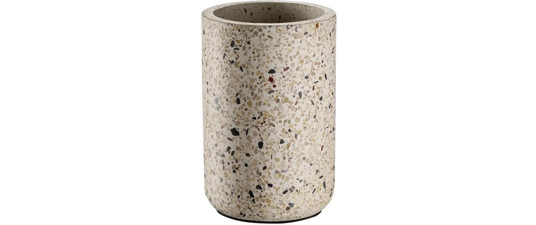 APS Outdoor-Flaschenkühler »Flaschenkühler -TERRAZZO-, Ø 12,5 cm, Höhe ca. 19 cm, Beton« in Terrazzo Optik