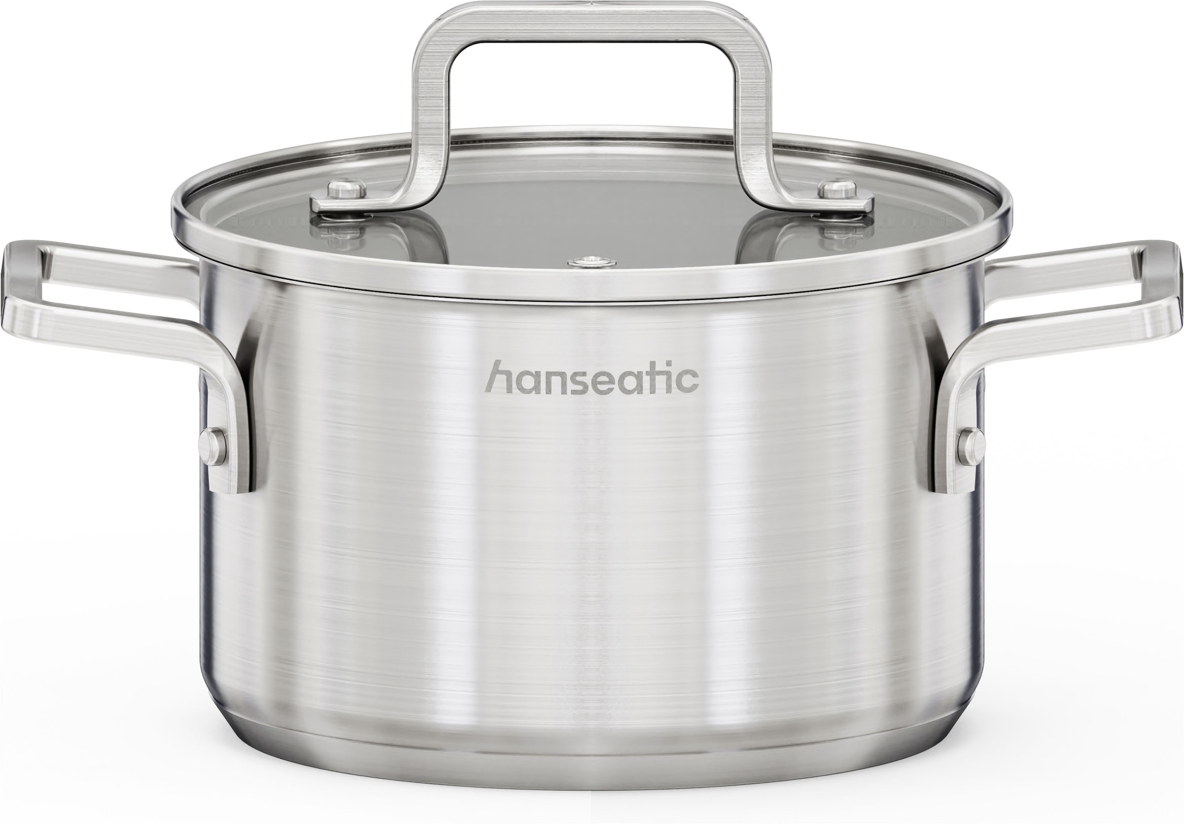 Hanseatic Topf-Set »DAILY, mit Antihaftbeschichtung« Set, Stielkasserolle 16 cm, Kochtopf 2x16/2x20/1x24 cm, 11 tlg. Edelstahl 18/10