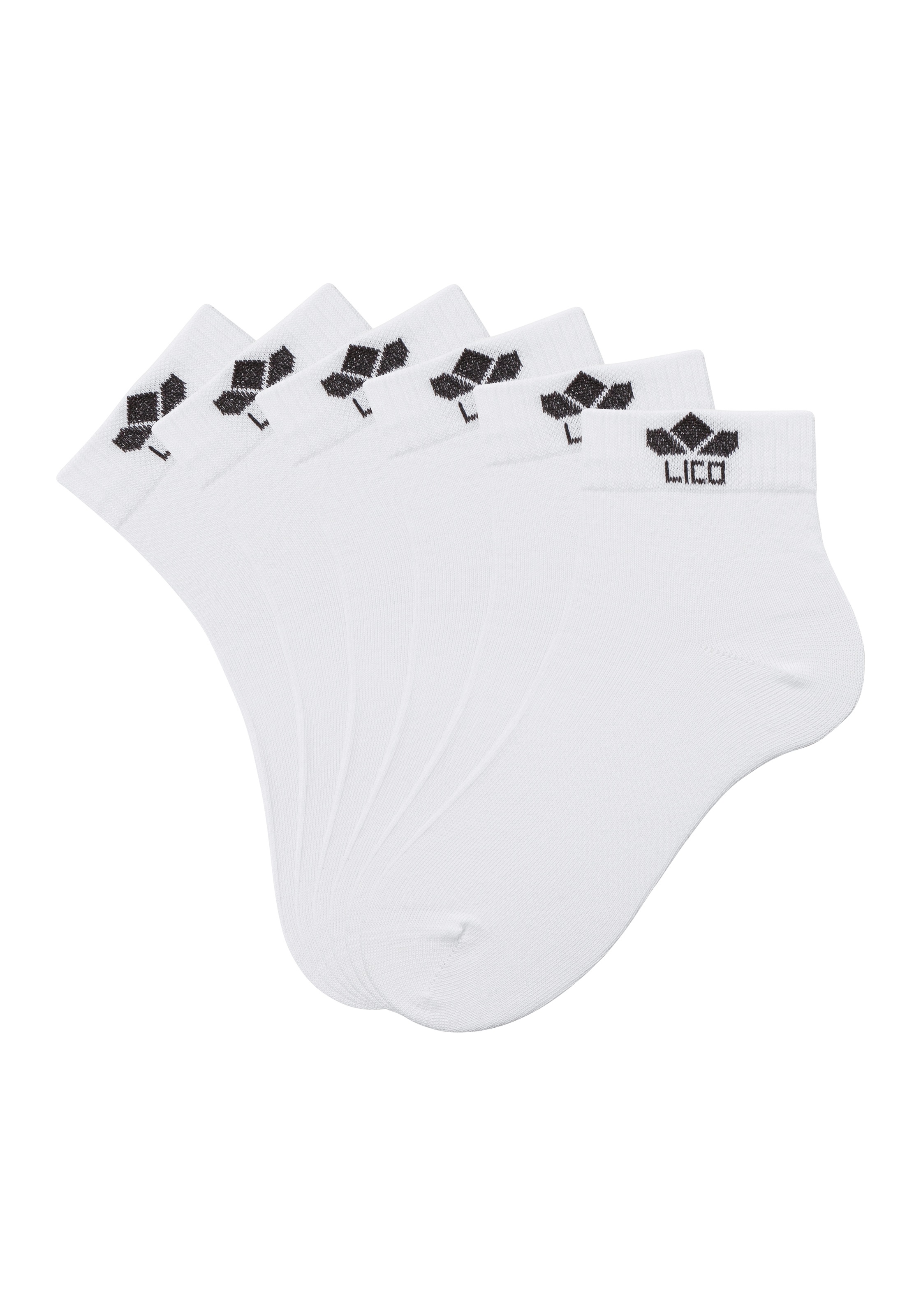 Image of Lico Kurzsocken, (6 Paar), mit eingestricktem Logo im Bündchen bei Ackermann Versand Schweiz