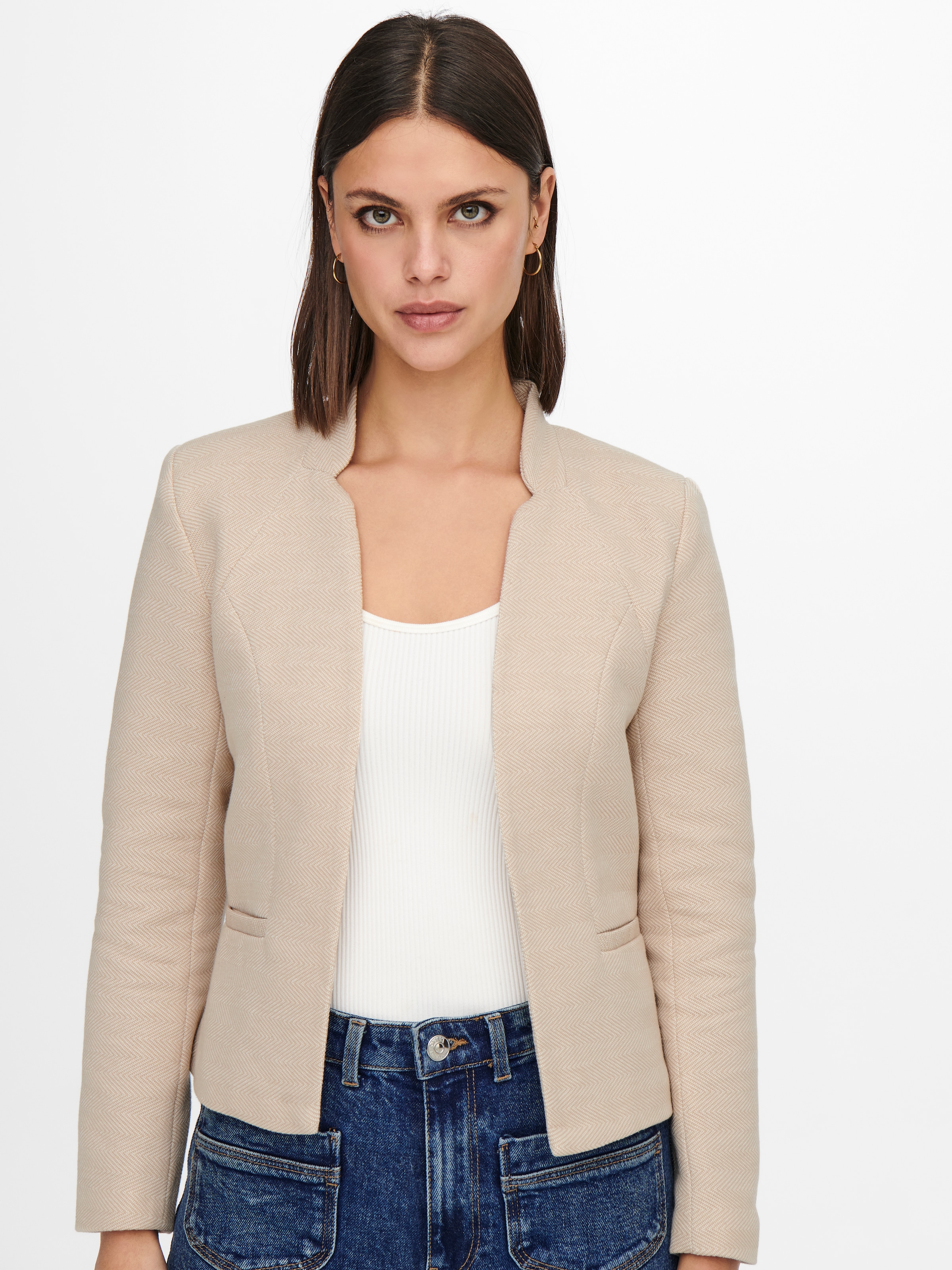 Image of ONLY Kurzblazer "ONLADDY-LINEA L/S SHORT BLAZER CC TLR" Materialmix, regular fit