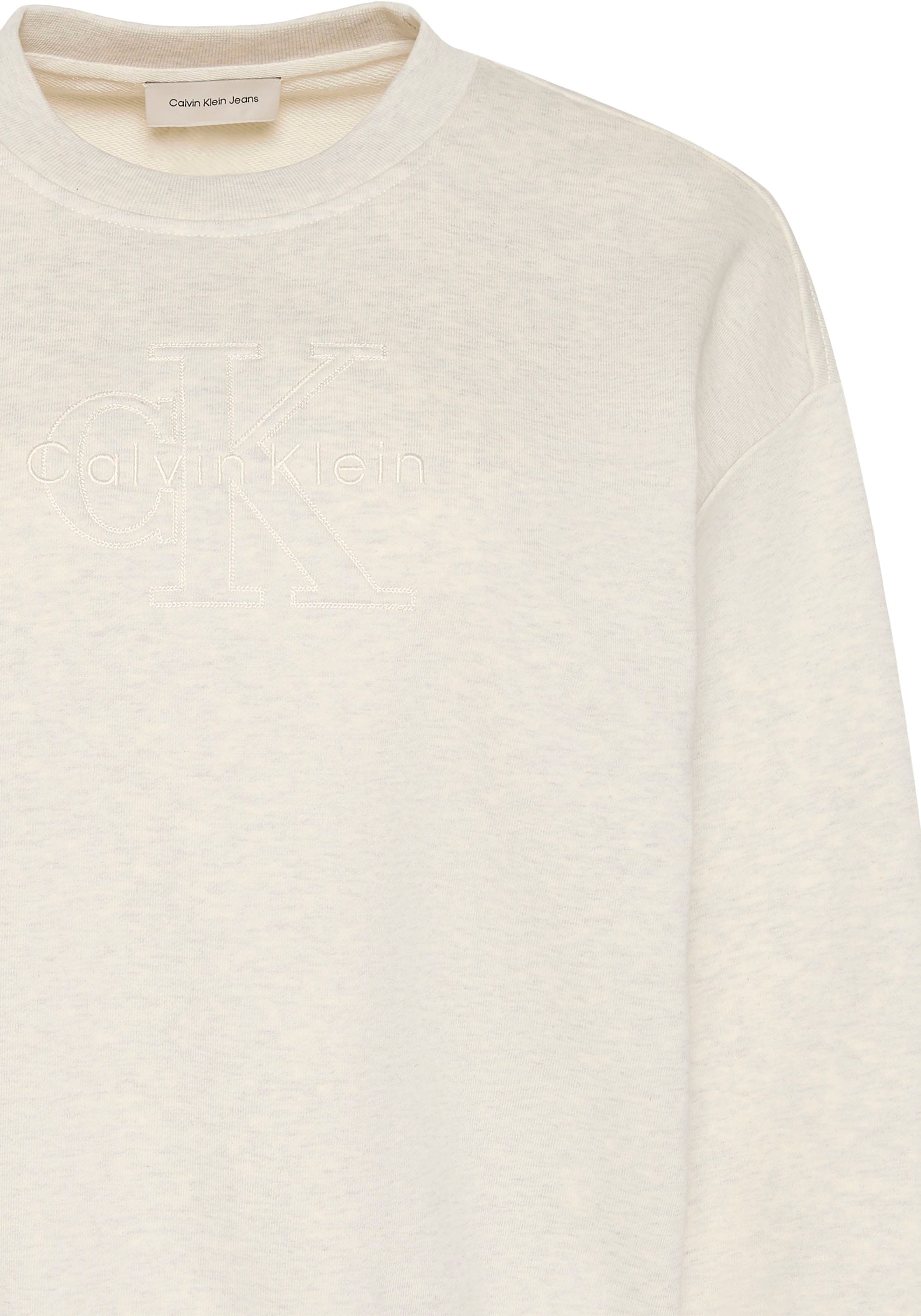 Calvin Klein Jeans Pull »EMBOSSED MONOLOGO«, Regular fit mit Rundhalsausschnitt
