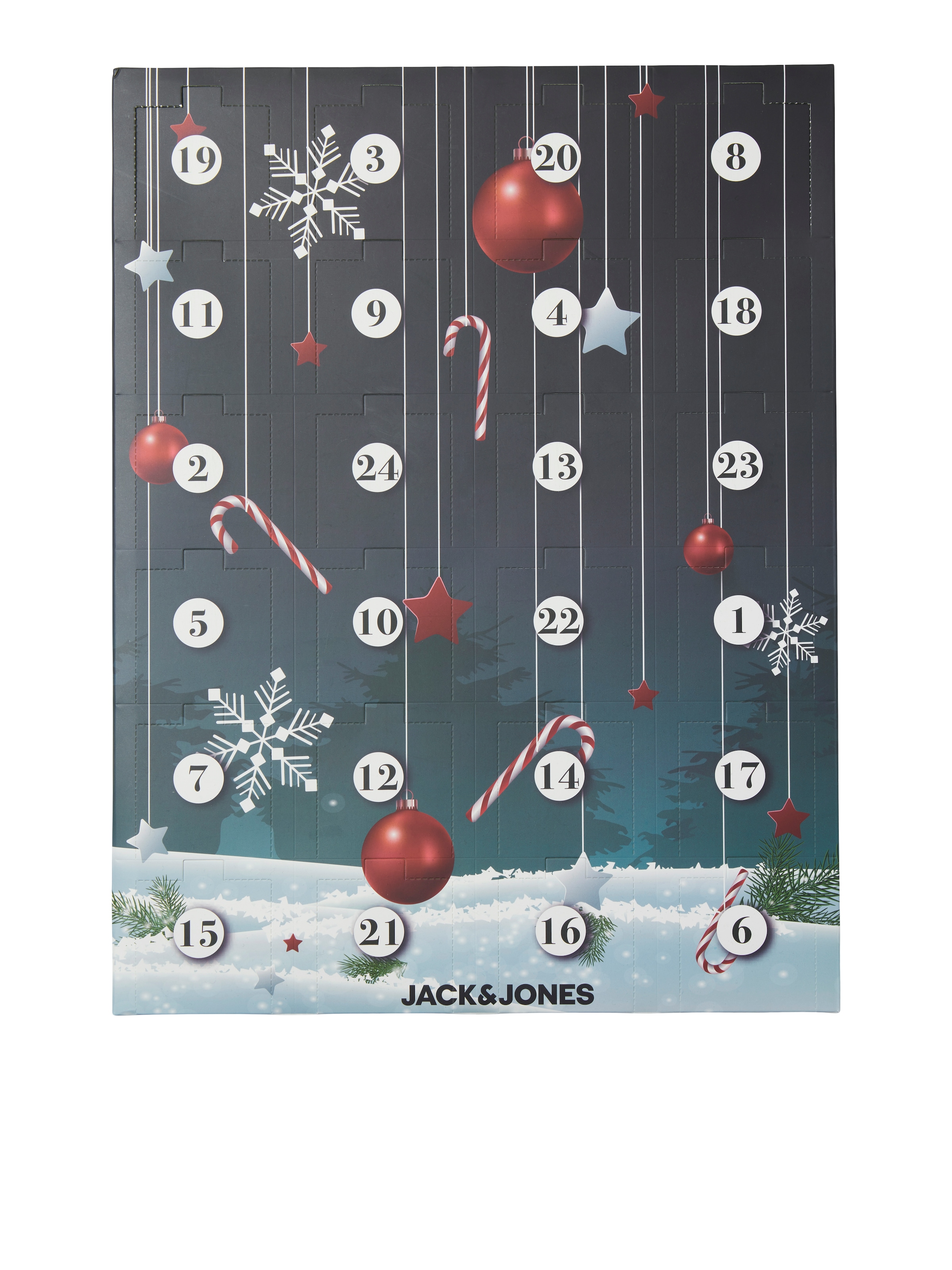 Image of Jack & Jones Freizeitsocken "JACCHRISTMAS SOCK Adventskalender" Packung, 24 Paar tlg. 24 Paar Socken mit Weihnachtsmotiven, Baumwollmischung