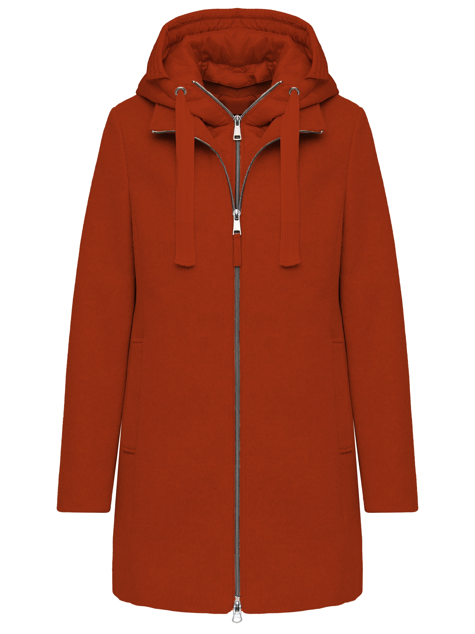 MANISA Wolljacke mit Kapuze mit herausnehmbarer Kapuze