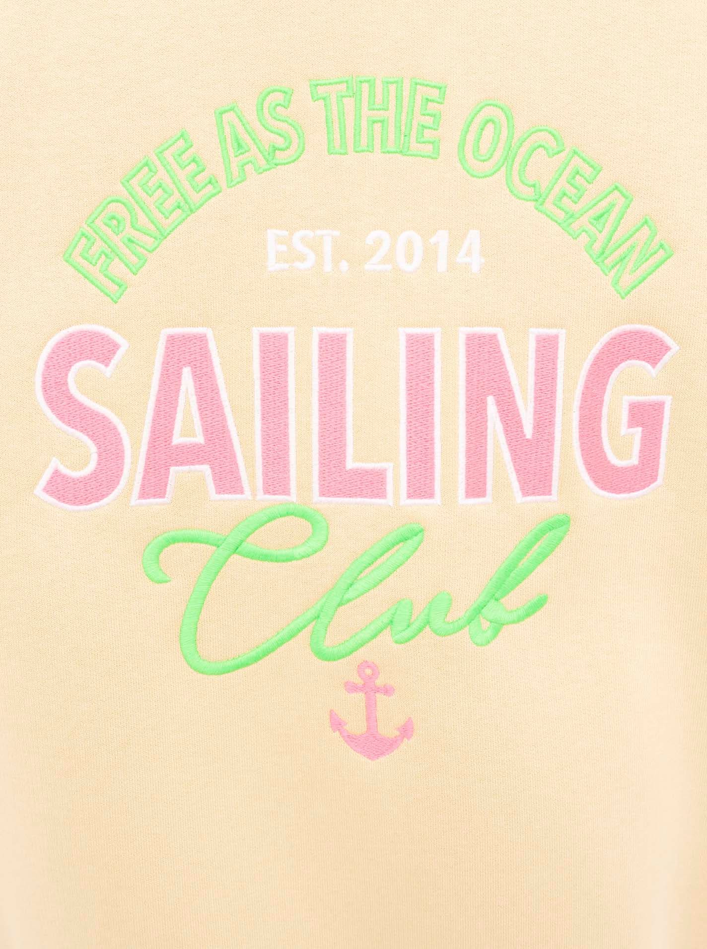 Zwillingsherz Kapuzensweatjacke »"Sailing Club"« Kapuzensweatjacke mit grosser SAILING Applikation am Rücken und Tasche