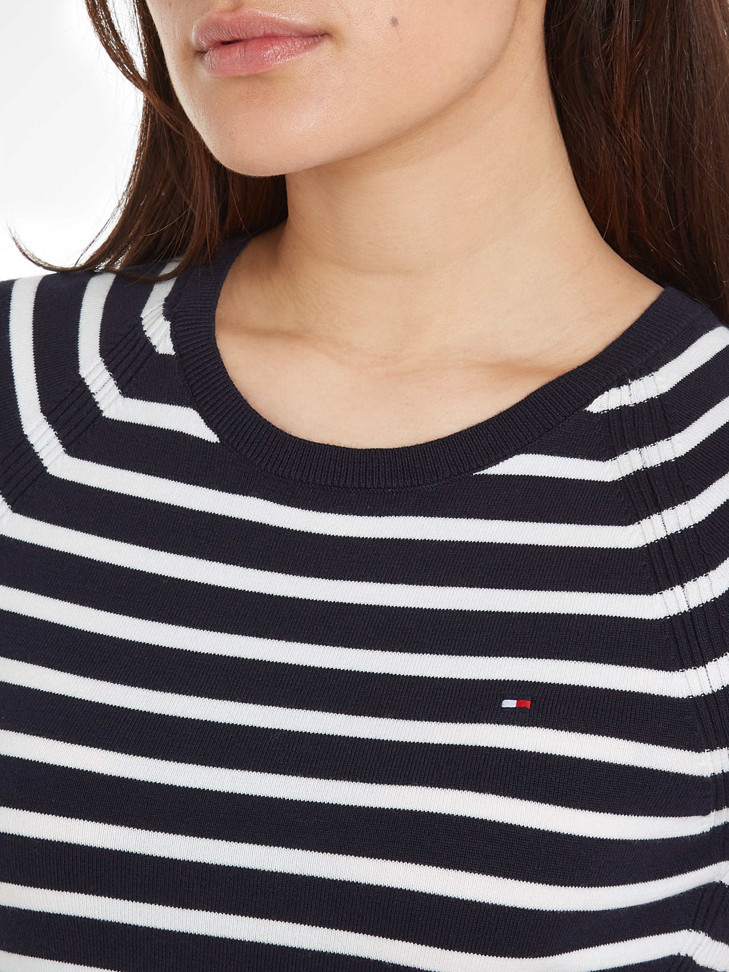 Tommy Hilfiger Jerseykleid »CO JERSEY STITCH F&F DRESS«, mit Logostickerei auf der Brust