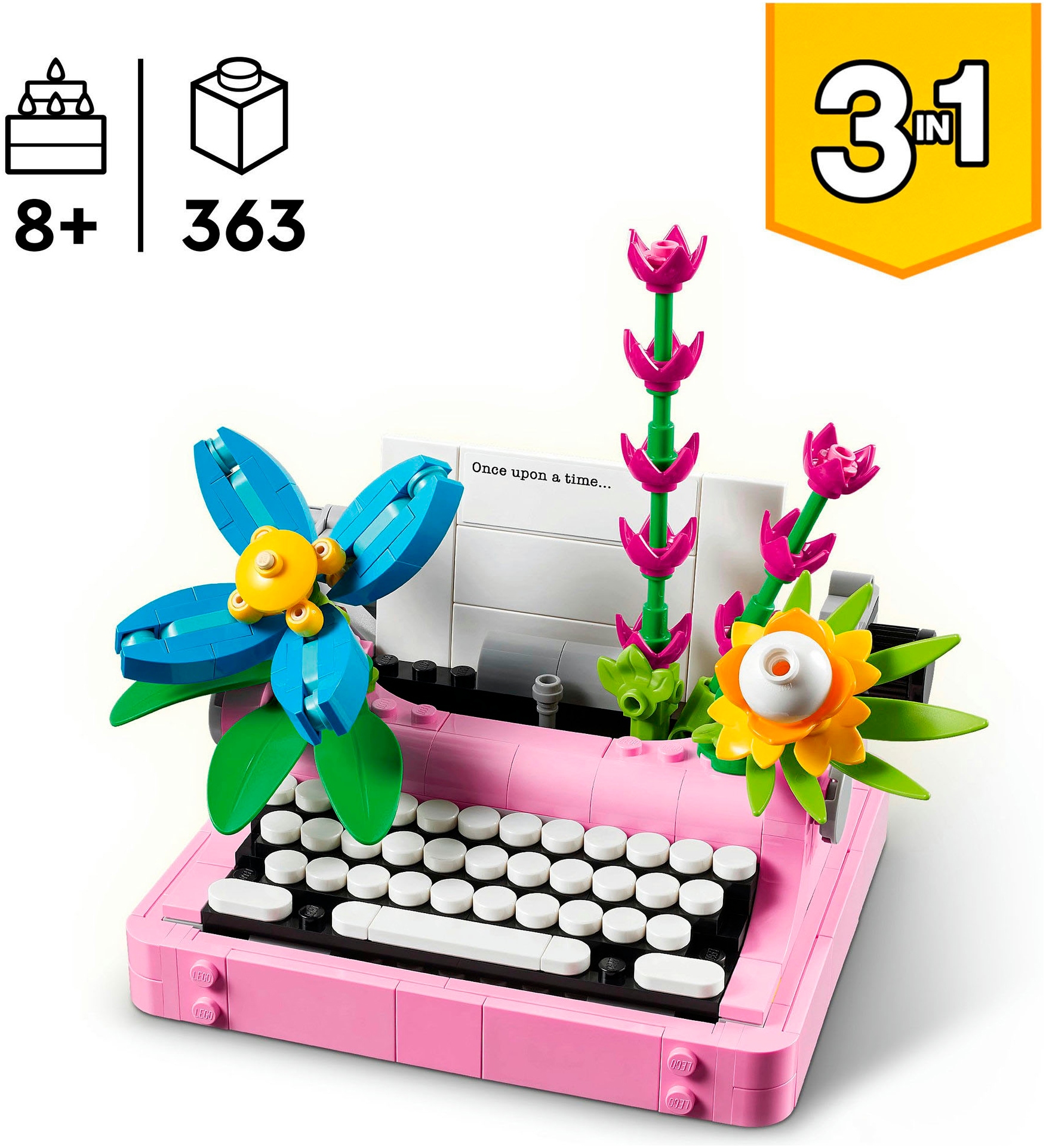 LEGO® Konstruktionsspielsteine »Schreibmaschine mit Blumen (31169), LEGO Creator« Made in Europe