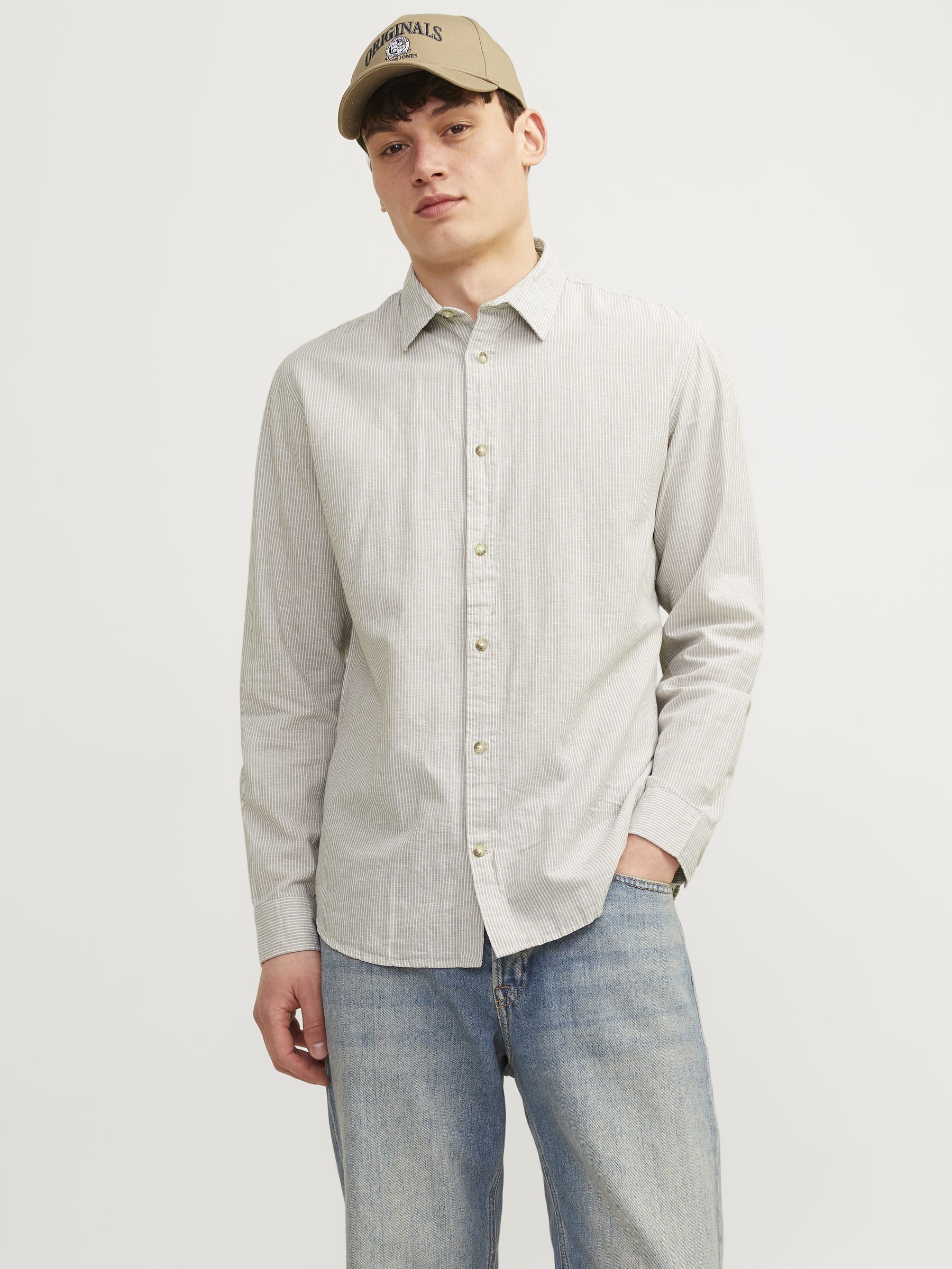 Jack & Jones Langarmhemd »JJESUMMER LINEN BLEND SHIRT LS SN«