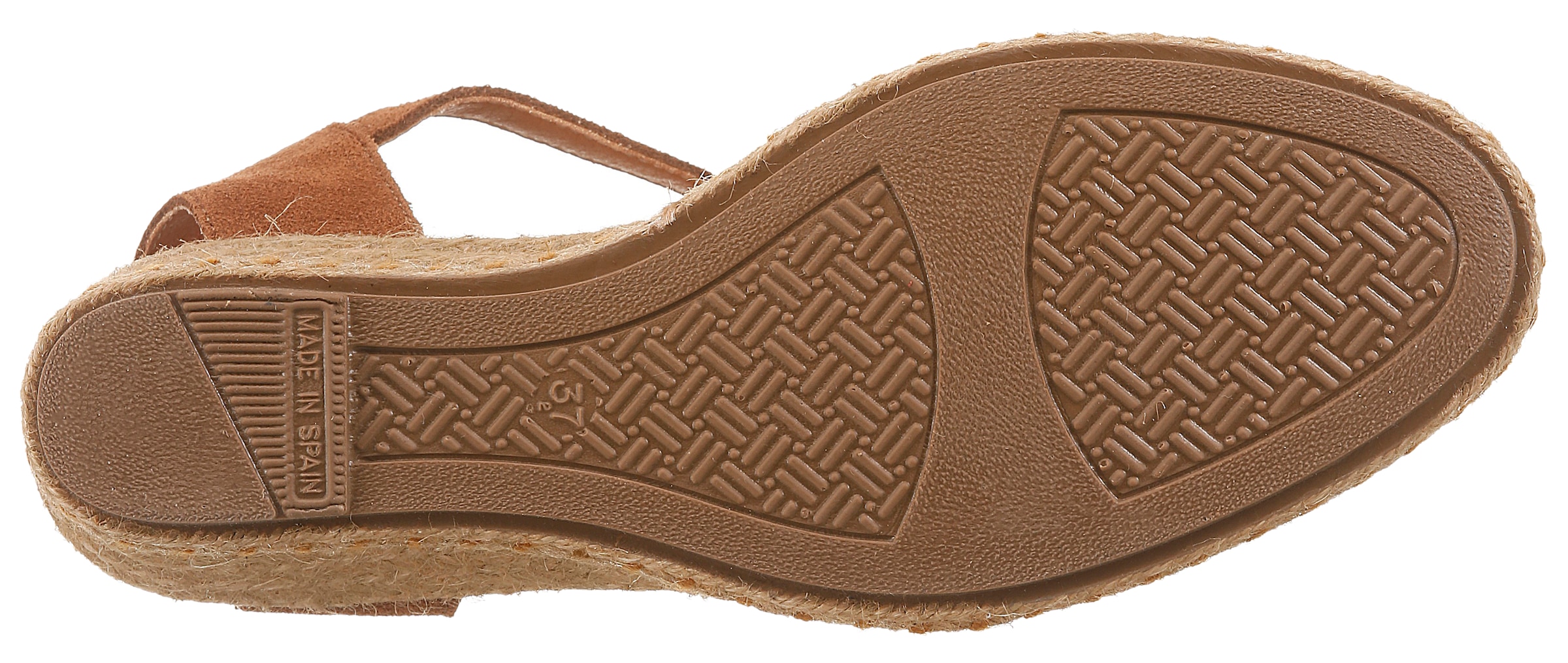 VERBENAS Pompes à sling  Sandale compensée, chaussure d’été, chaussure de vacances avec garniture en raphia