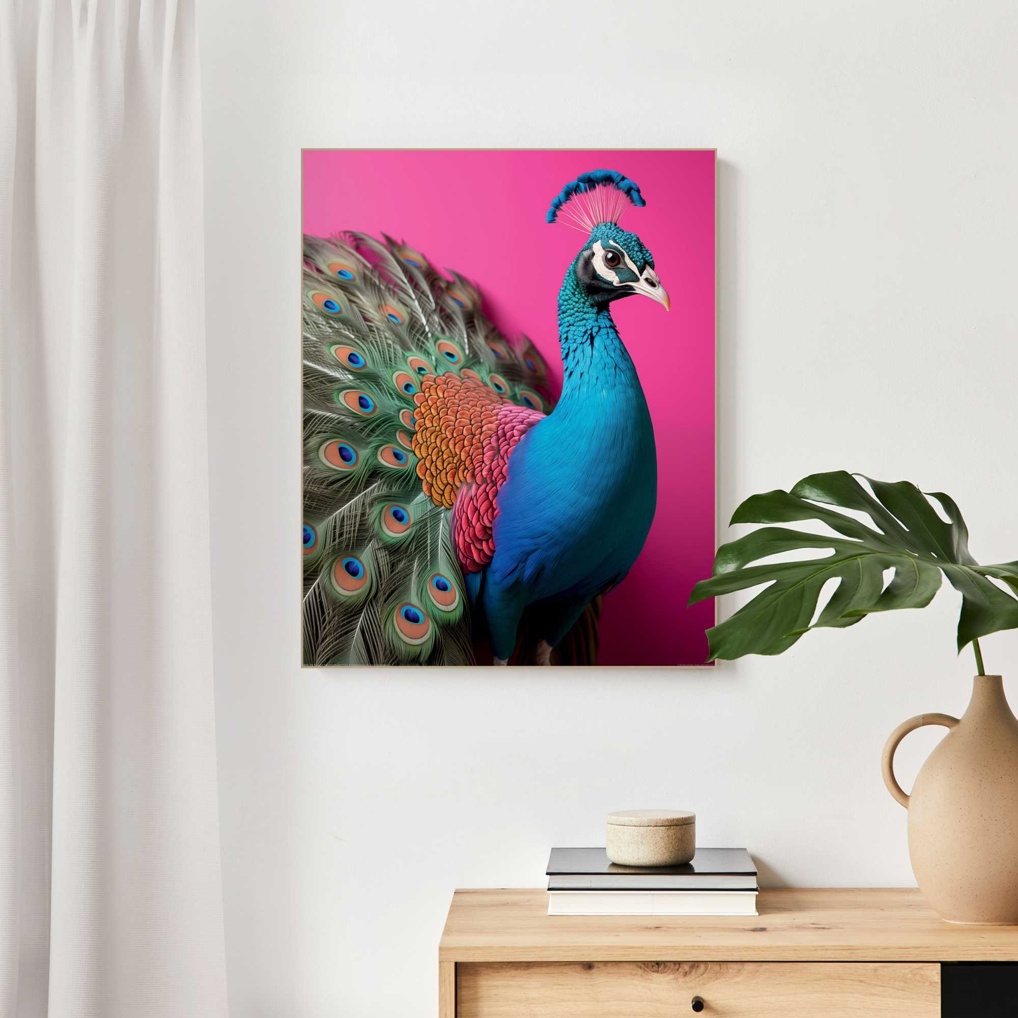 Image of Reinders Wandbild "Pink Peacock"