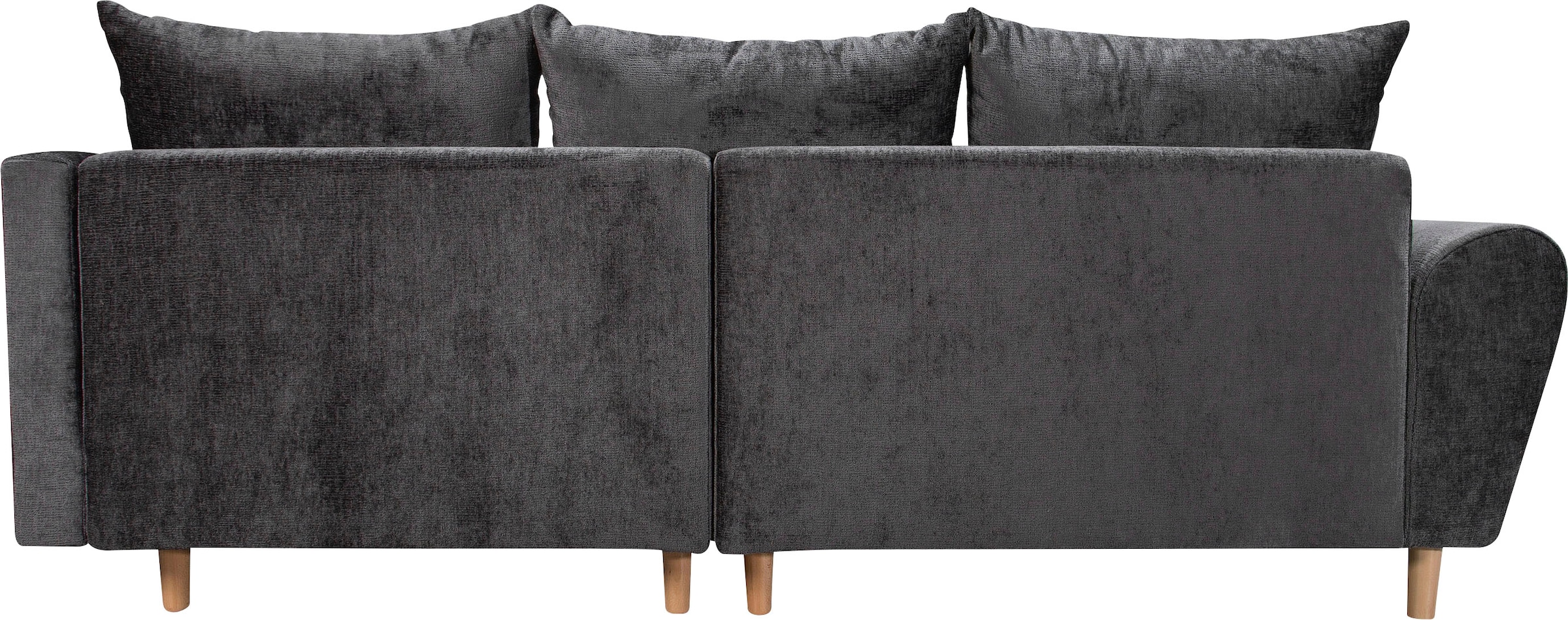COLLECTION AB Ecksofa »Reims L-Form« Ottomane beidseitig montierbar, inkl. Bettfunktion und Hocker