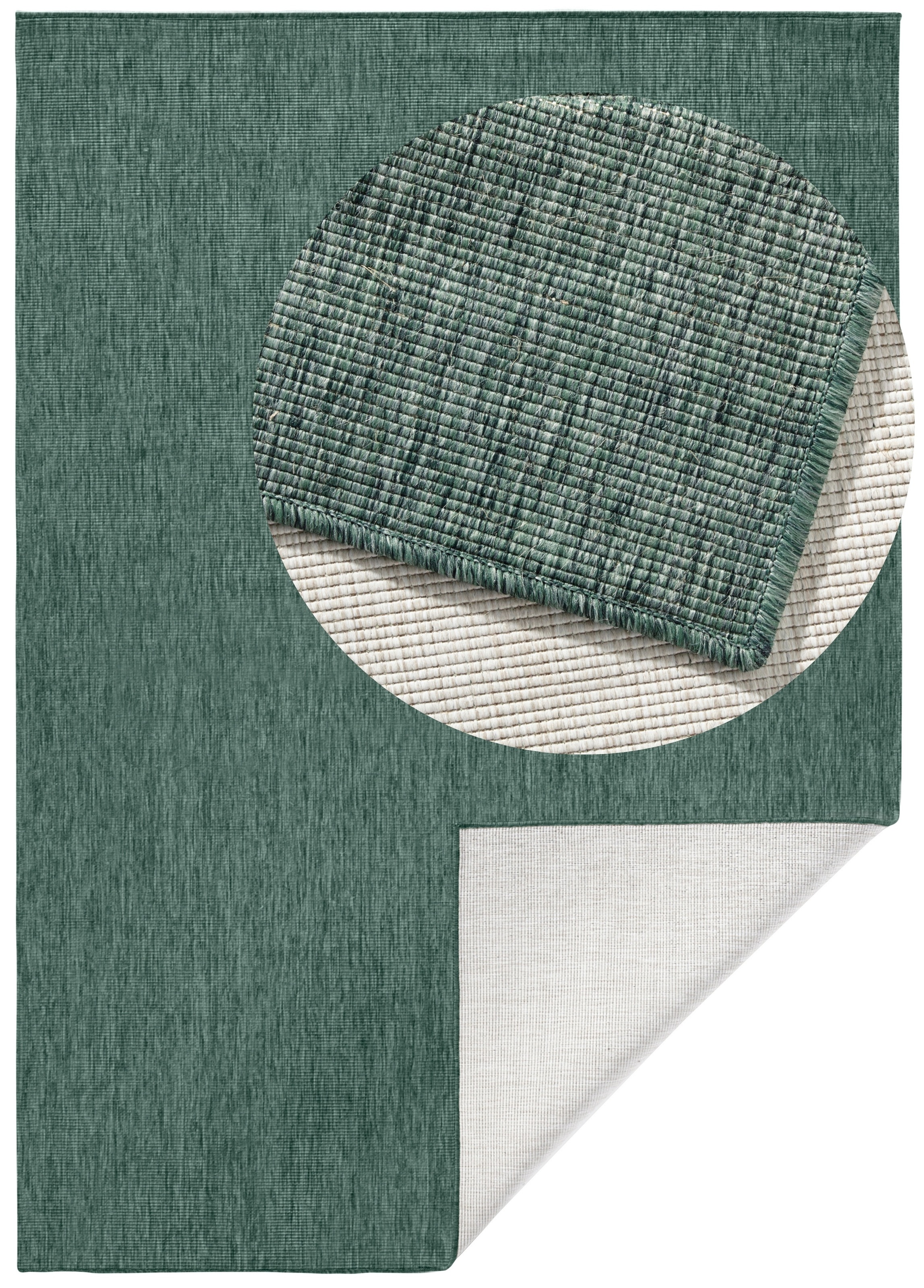 NORTHRUGS Teppich »Miami Wendeteppich«, rechteckig, 5 mm Höhe, In-& Outdoor, Wetterfest, Balkon, Läufer, Wohnzimmer, Wasserfest