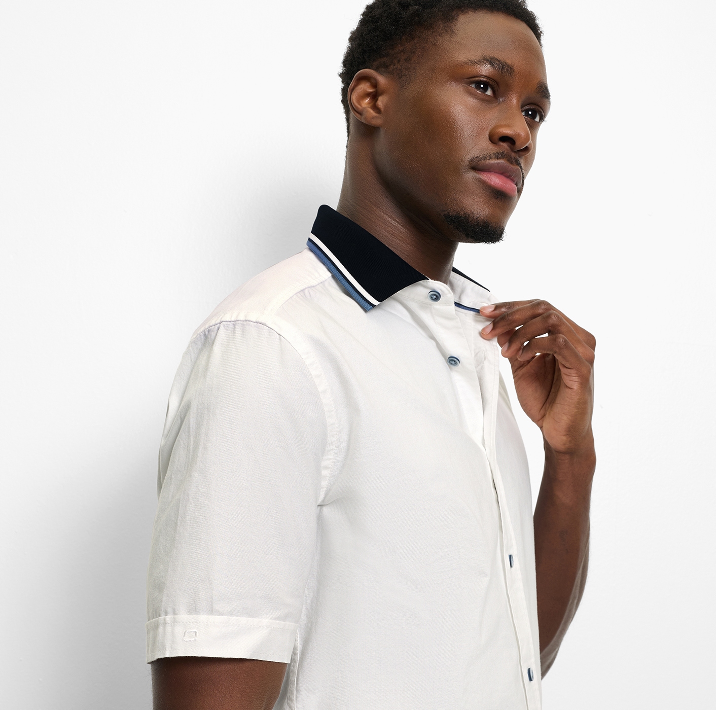 OLYMP Chemise à manches courtes Chemise de loisirs, col polo, coupe régulière