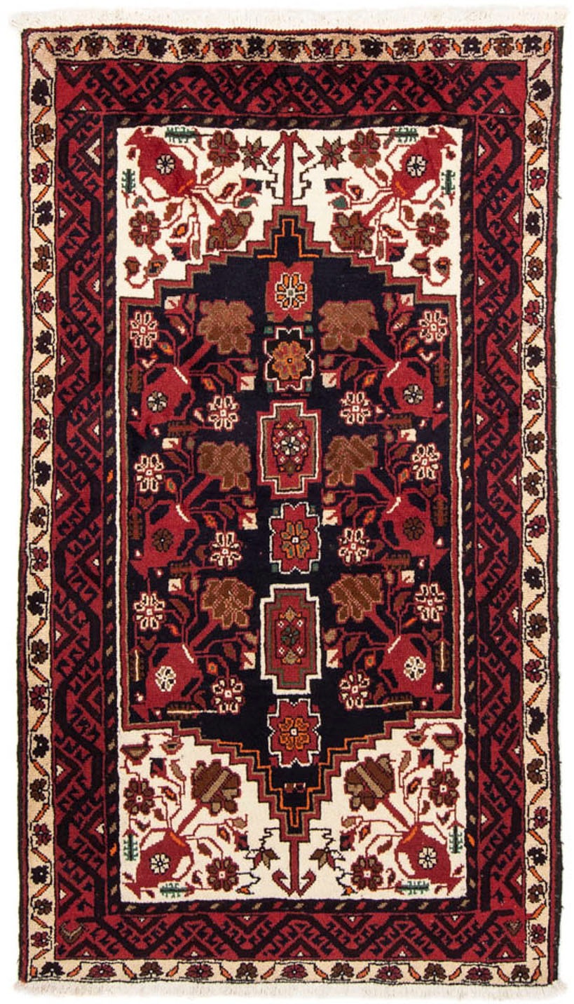Image of morgenland Hochflor-Läufer »Belutsch Blumenmuster Rosso 181 x 99 cm«, rechteckig, 0,8 mm Höhe, Handgeknüpft bei Ackermann Versand Schweiz