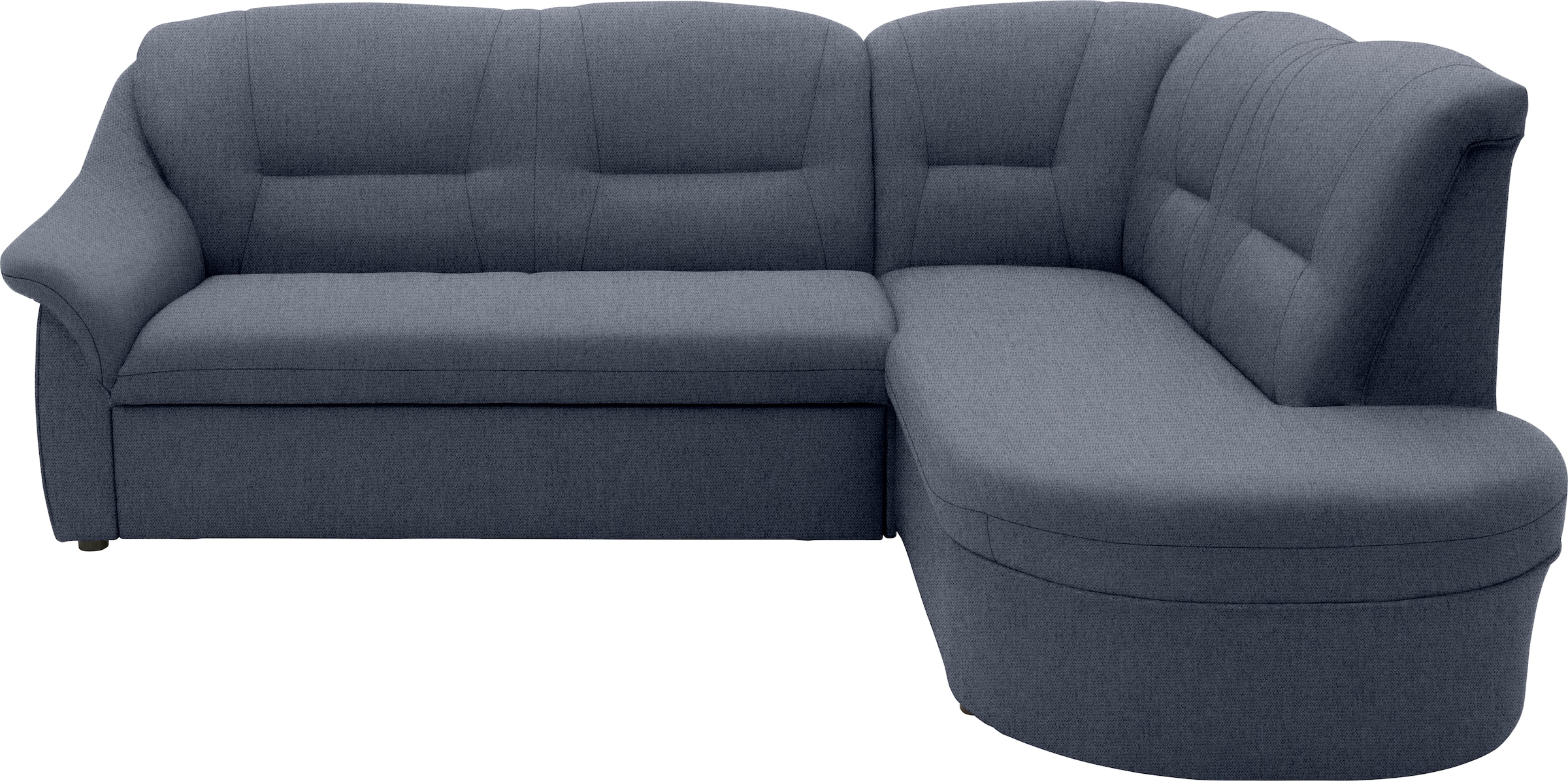 Image of DOMO collection Ecksofa "Faenza für kleine Räume, Stellmasse 232x176cm, komfortabel, L-Form" mit Ottomane, zeitlos, elegante Armlehnen, wahlweise mit Bettfunktion