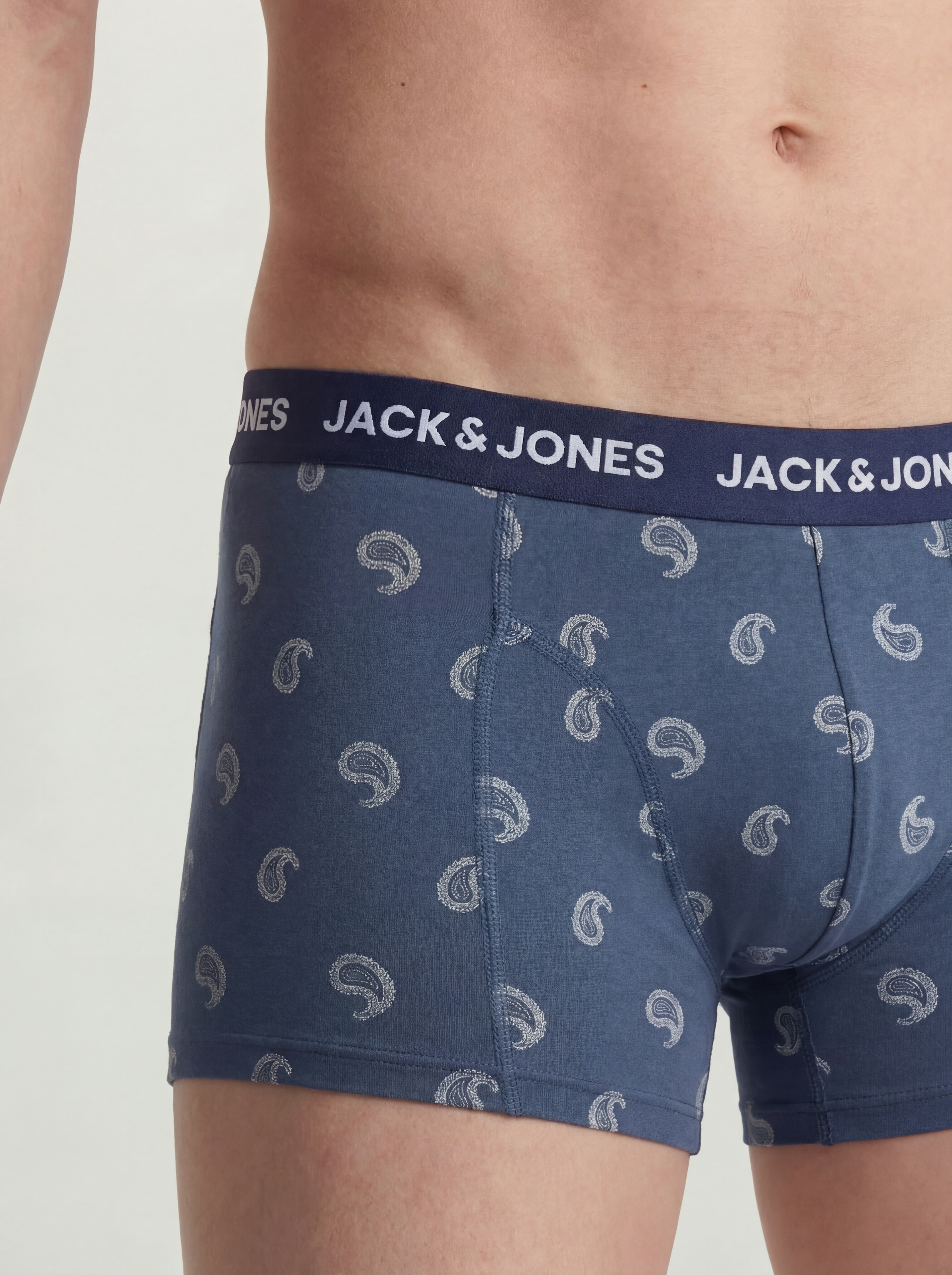 Jack & Jones Tronc »JACCENTRAL TRUNKS 3 PACK SN« Paquet, 3 cuis mélange de coton, ceinture élastique