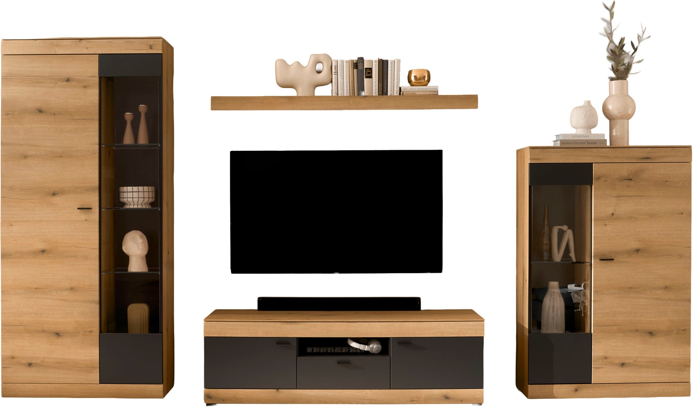Image of Home affaire Wohnwand "Soleto, zeitlose Anbauwand, Komplettset im modernen Stil" Komplett-Set, 4 Stk. tlg.