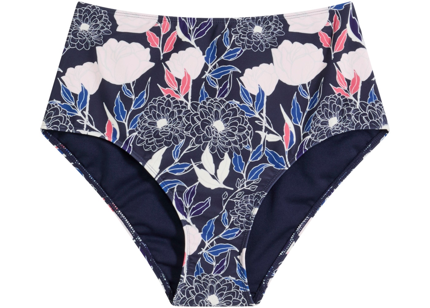 bonprix Pantalon de bikini taille haute, motif floral, style sportif