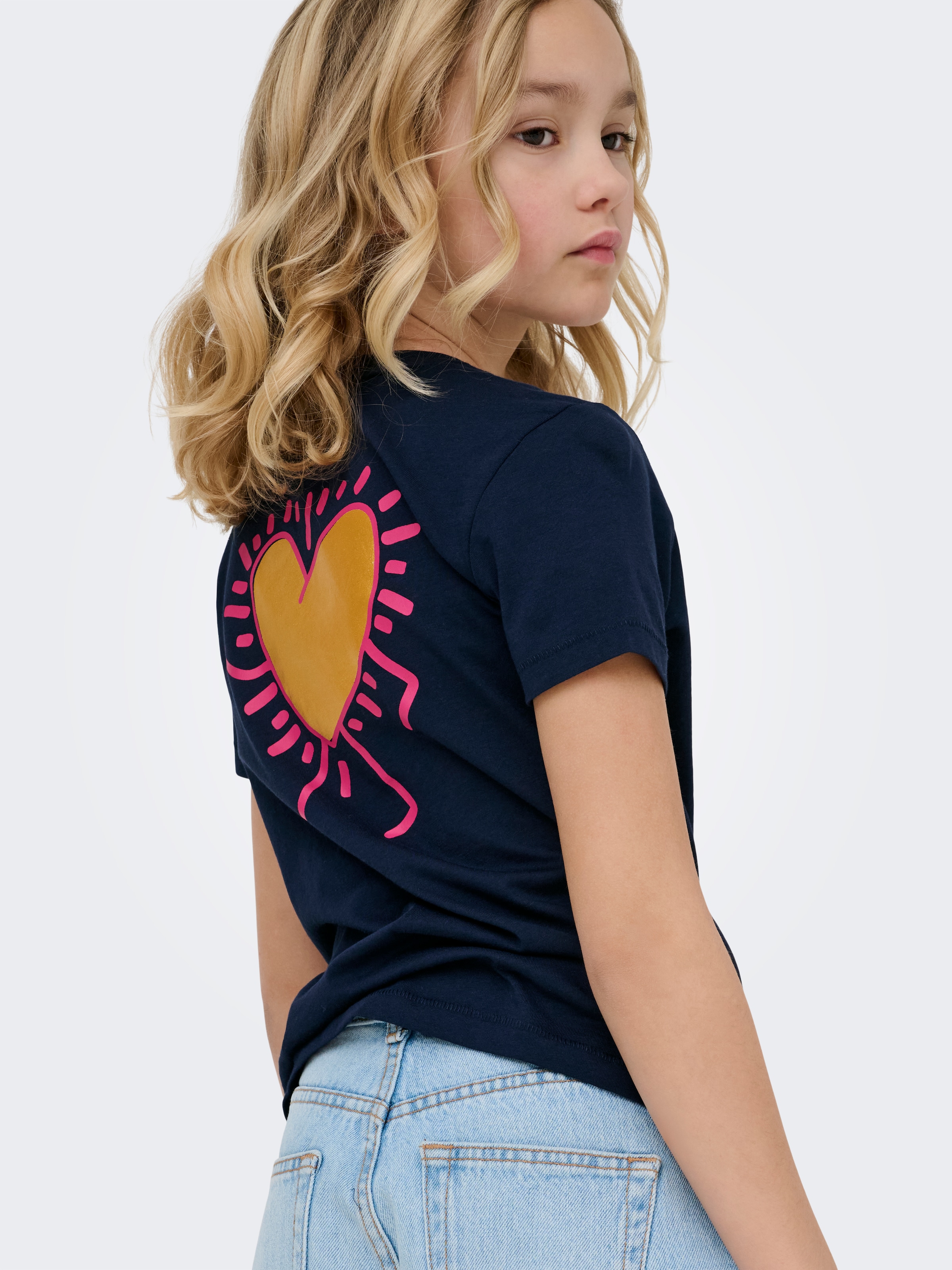 KIDS ONLY T-shirt »KOGLANY-NINA LIFE LOVE S/S TOP FR JRS« avec différents motifs - selon la couleur du body