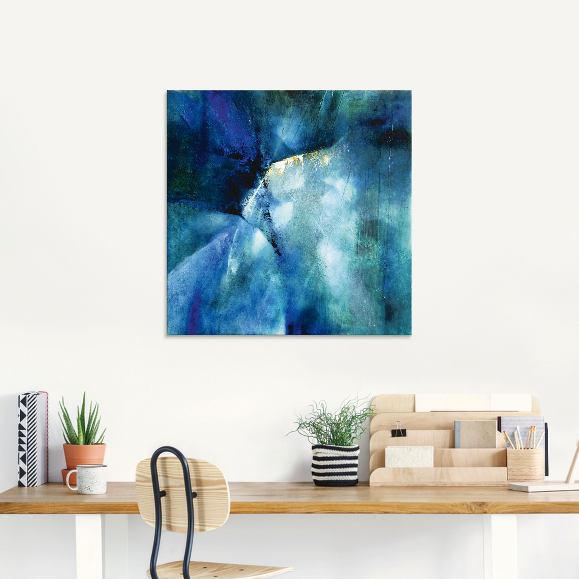 Artland Glasbild »Komposition in blau« Gegenstandslos 1 Stk. tlg. in verschiedenen Grössen