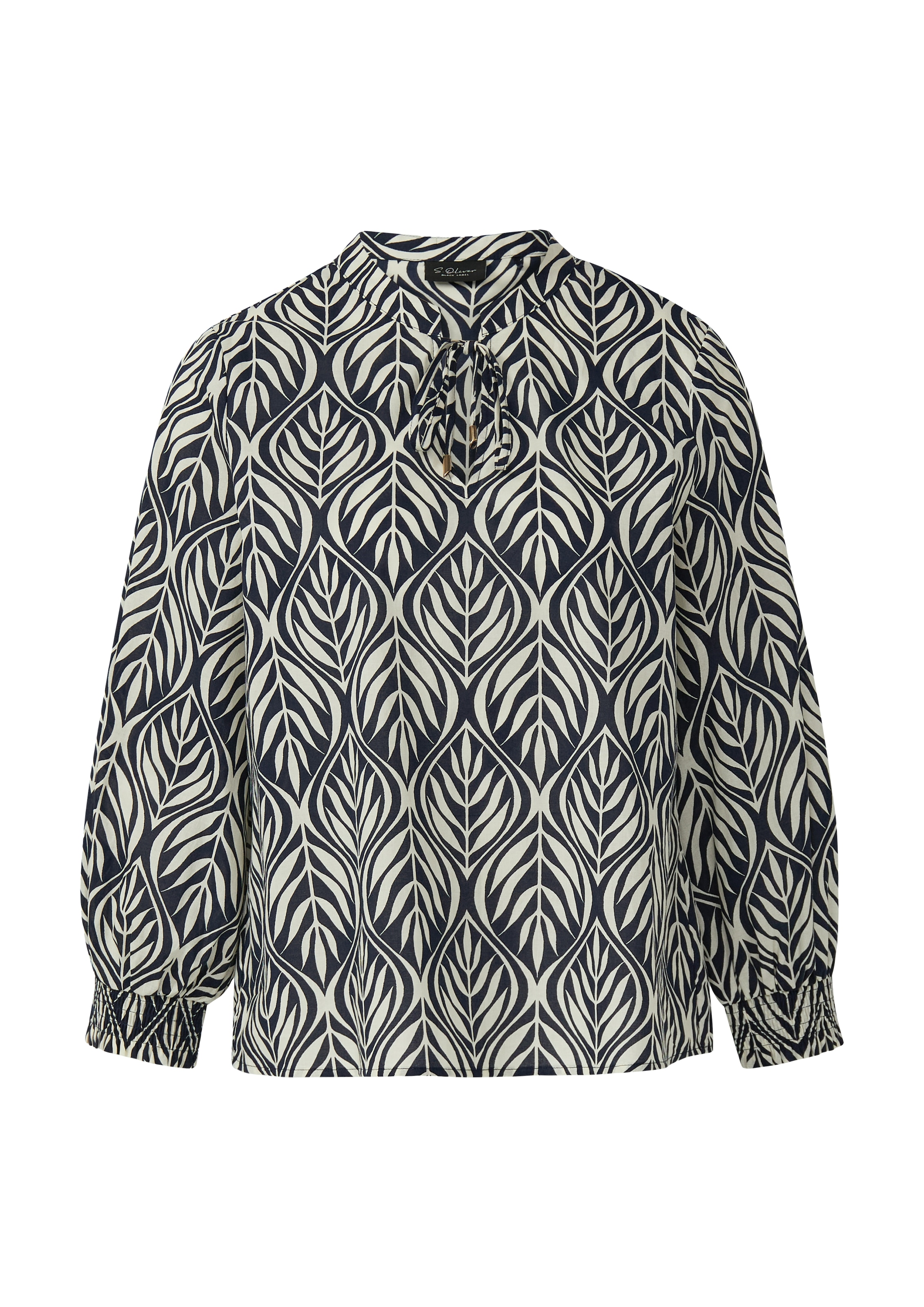 s.Oliver BLACK LABEL Langarmbluse, mit All-Over Print