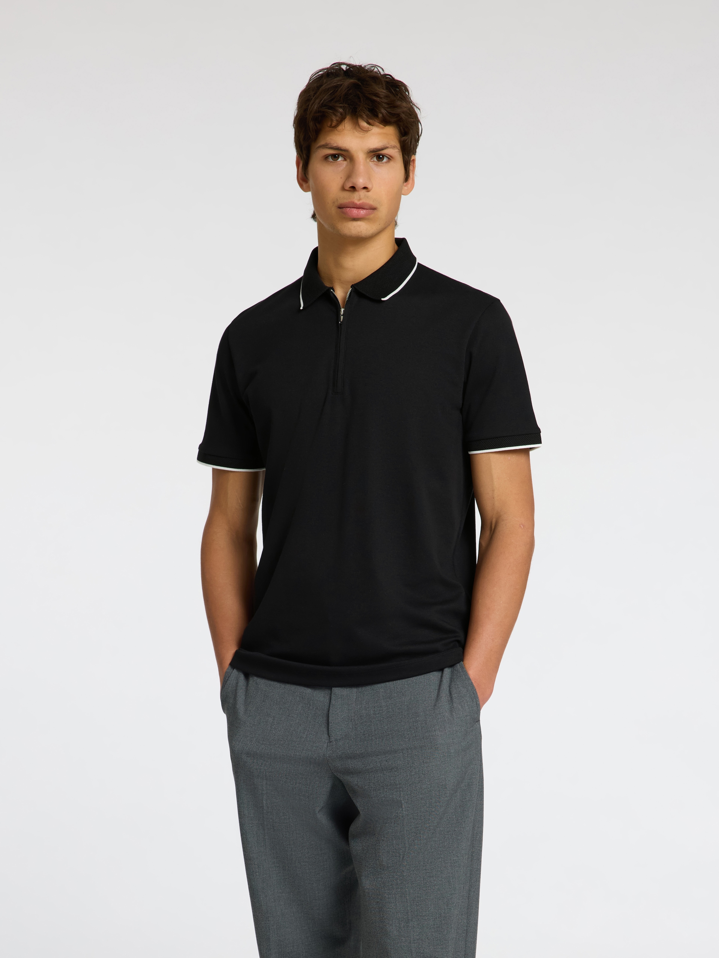 SELECTED HOMME Poloshirt »SLHFAVE SPORT ZIP SS POLO NOOS«