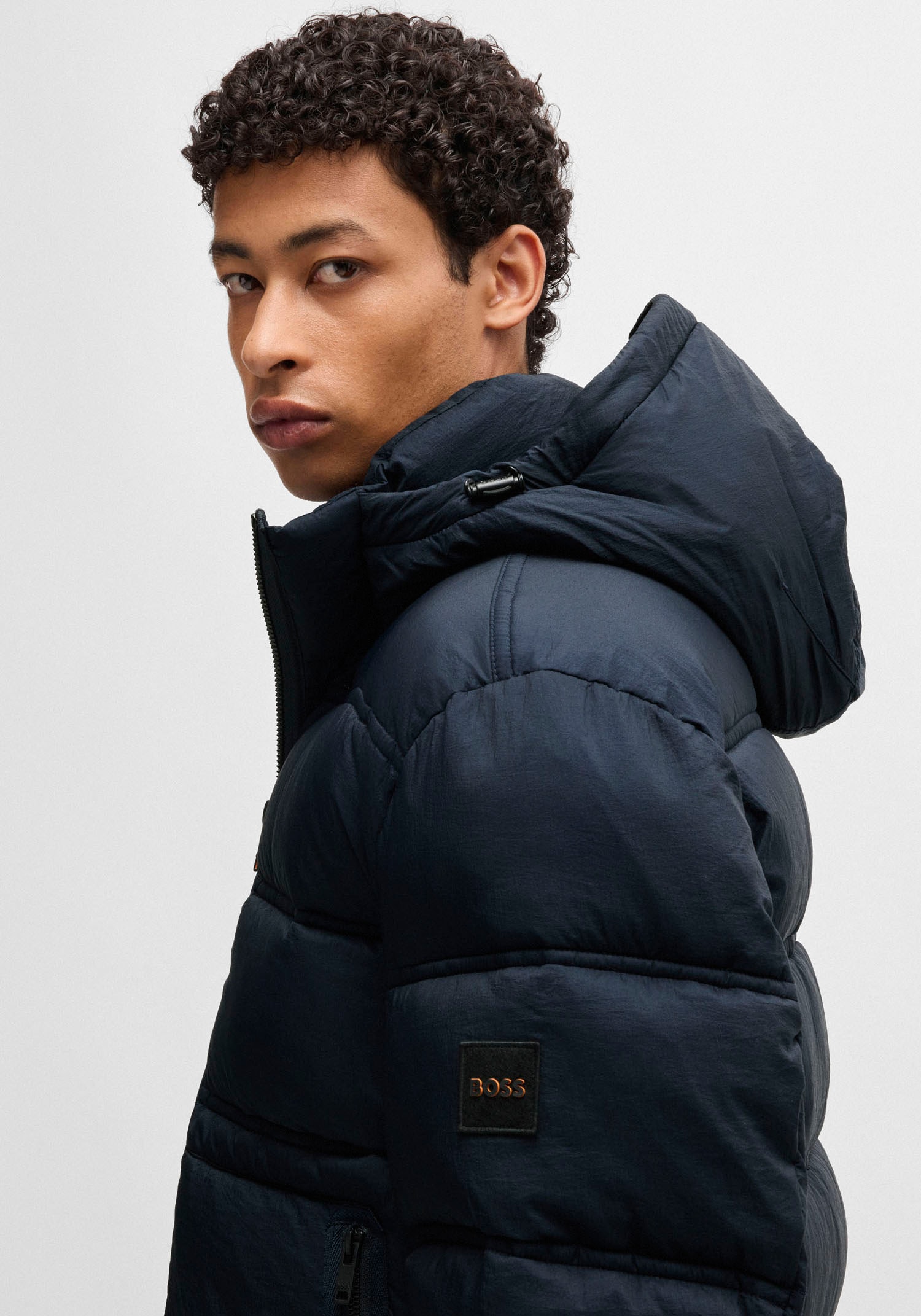 BOSS ORANGE Steppjacke »Okobra«, mit Kapuze, mit Reissverschlusstaschen